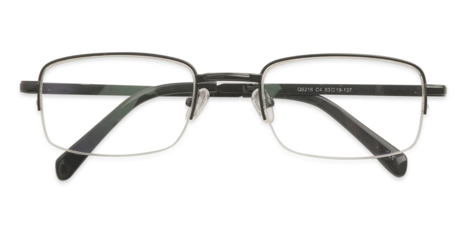 Carson Black Metal Eyeglasses , Foldable , NosePads Frames from ABBE Glasses