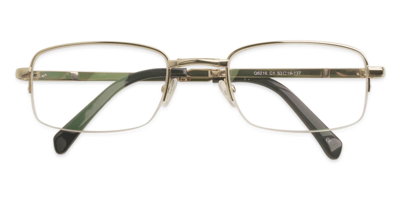 Carson Gold Metal Eyeglasses , Foldable , NosePads Frames from ABBE Glasses