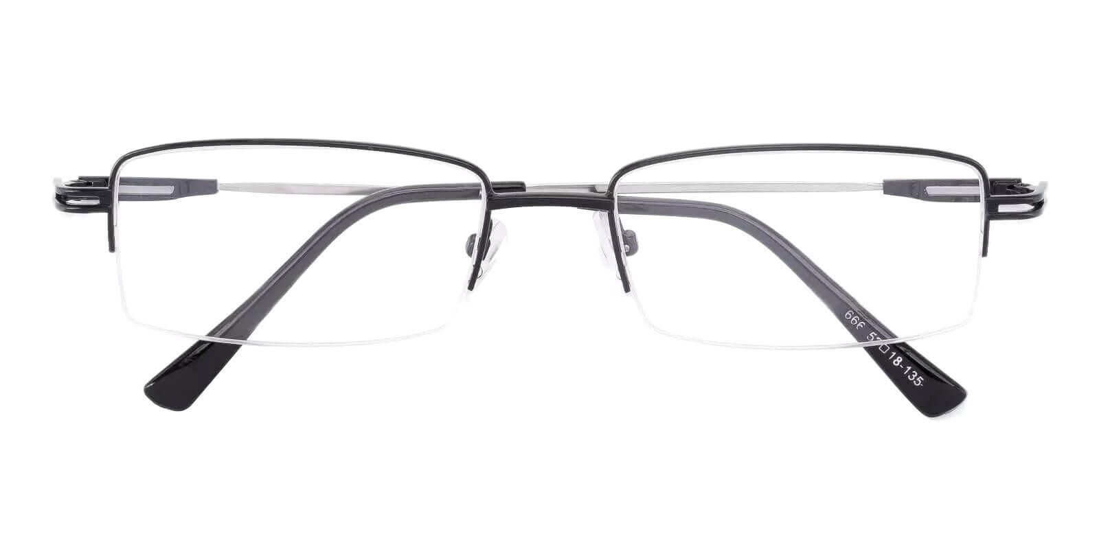 Connor Black Metal Eyeglasses , NosePads Frames from ABBE Glasses
