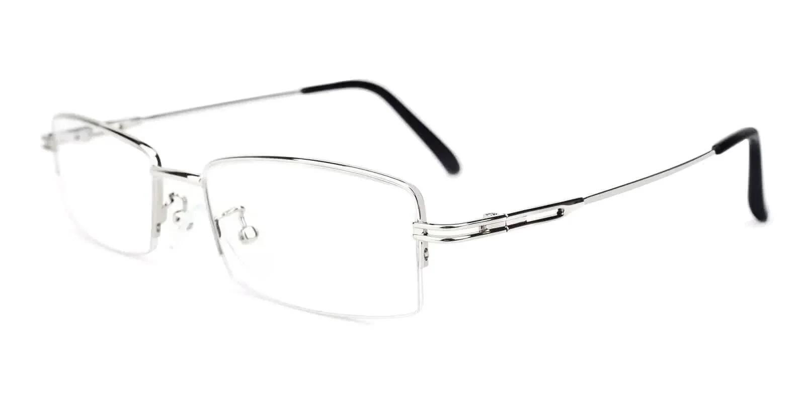 Connor Silver Metal Eyeglasses , NosePads Frames from ABBE Glasses