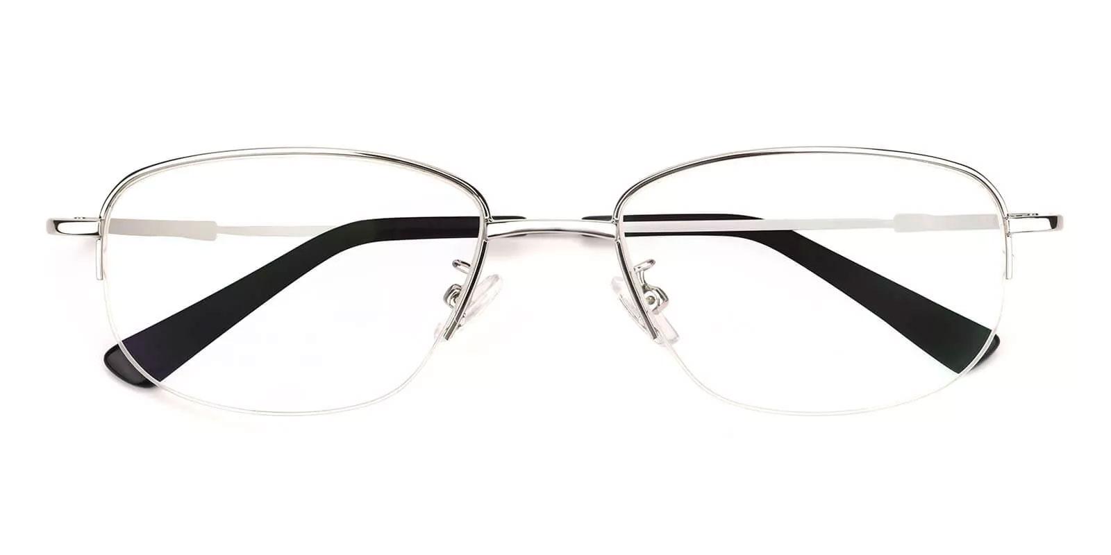 Joshua Silver Metal Eyeglasses , NosePads Frames from ABBE Glasses