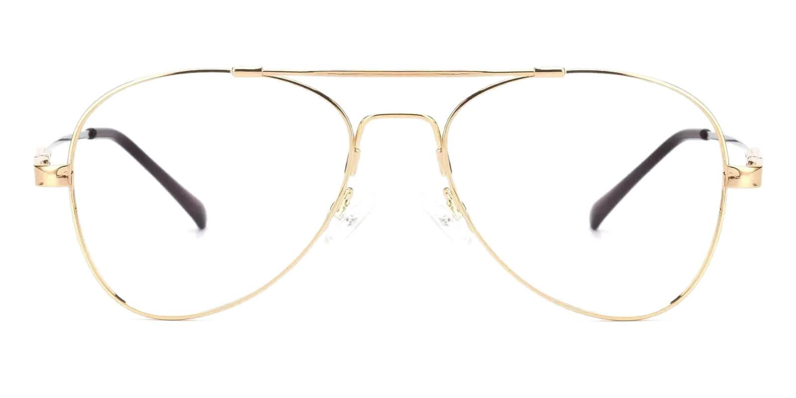 Hunter Gold Metal Eyeglasses , NosePads Frames from ABBE Glasses