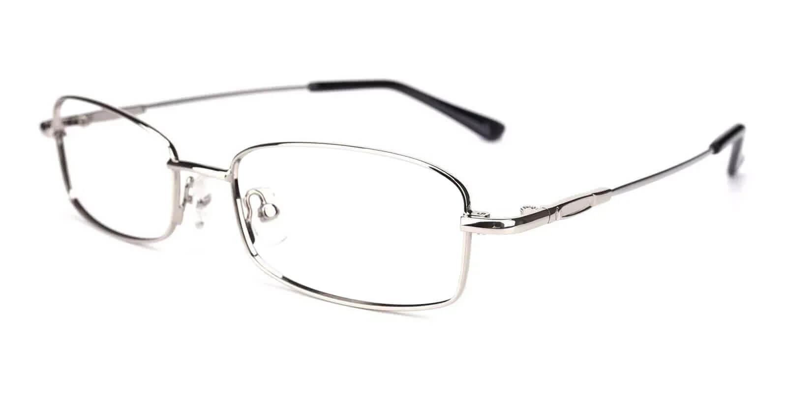 Healdton Silver Metal Eyeglasses , NosePads Frames from ABBE Glasses