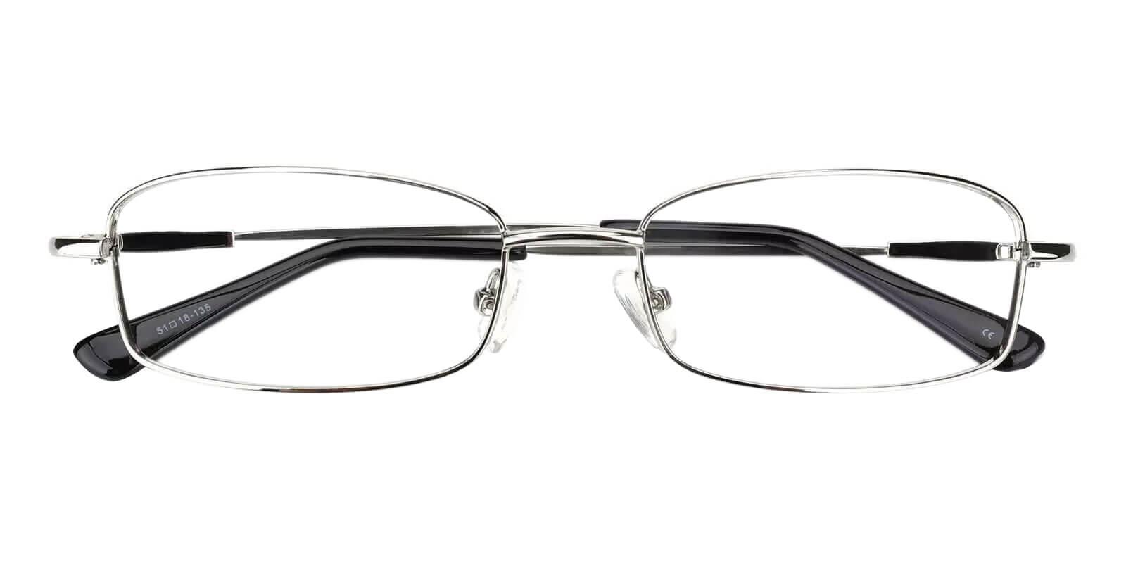 Healdton Silver Metal Eyeglasses , NosePads Frames from ABBE Glasses