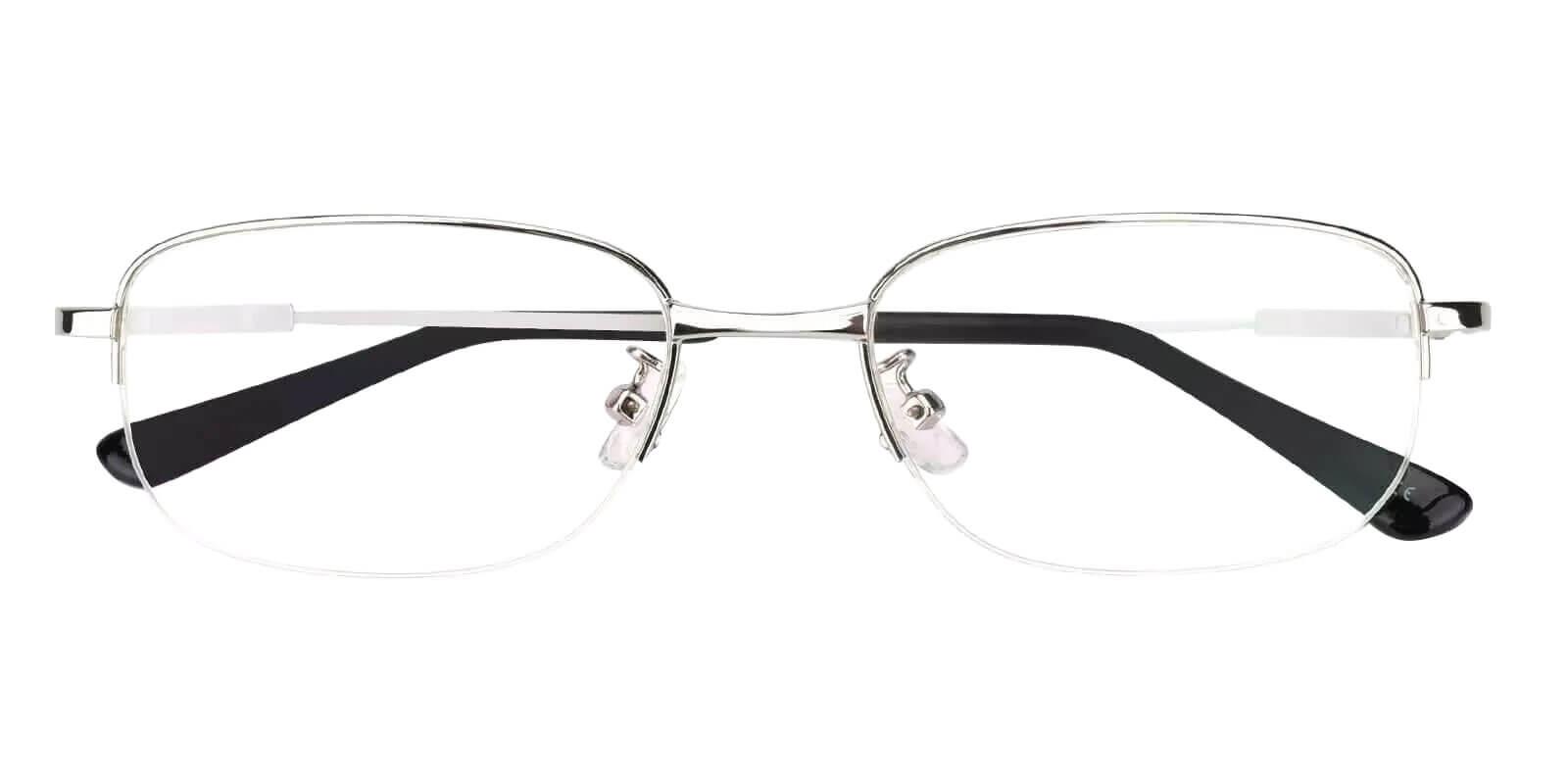 Chief Silver Metal Eyeglasses , NosePads Frames from ABBE Glasses