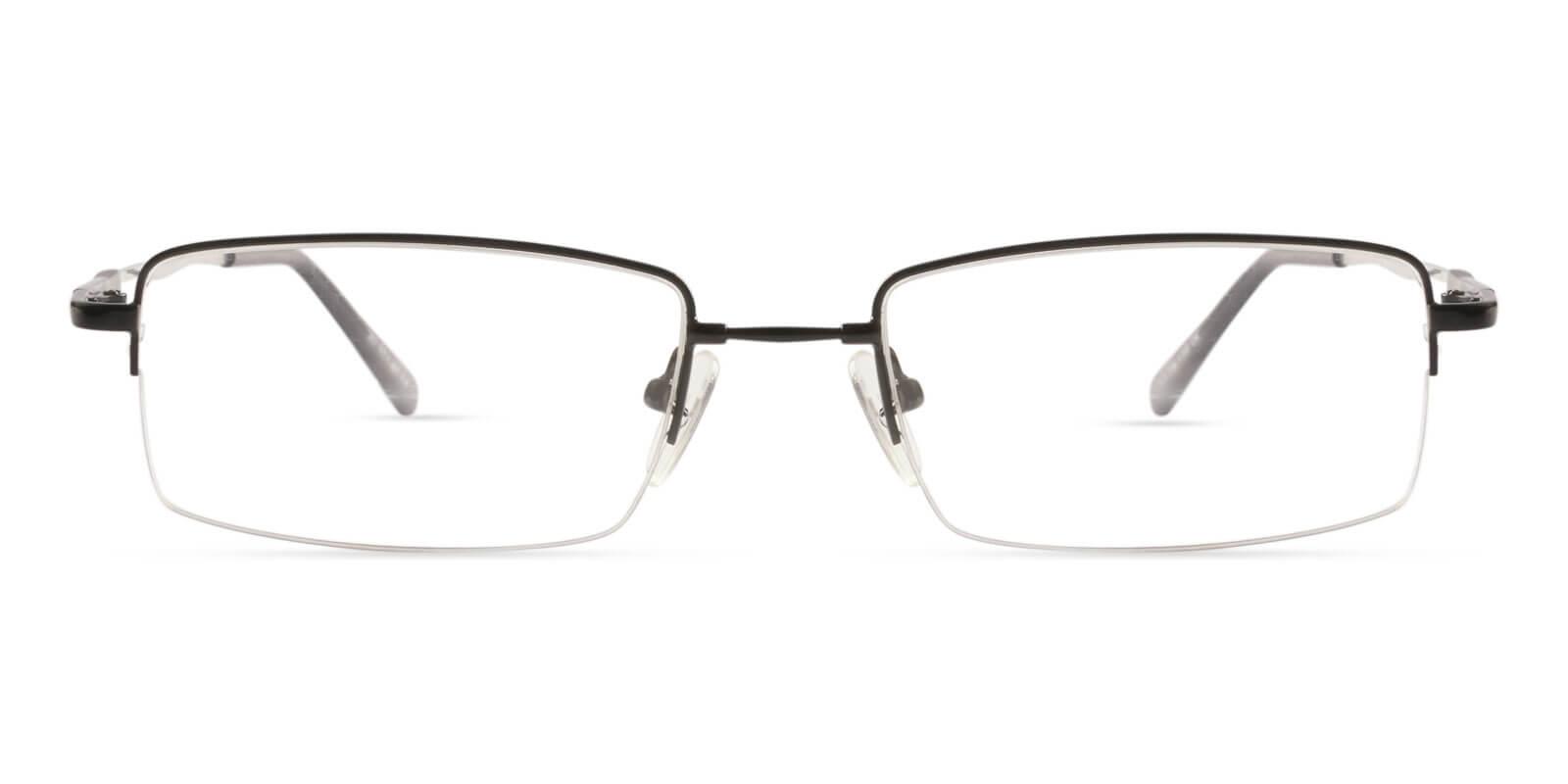 Ezra Black Metal Eyeglasses , NosePads Frames from ABBE Glasses