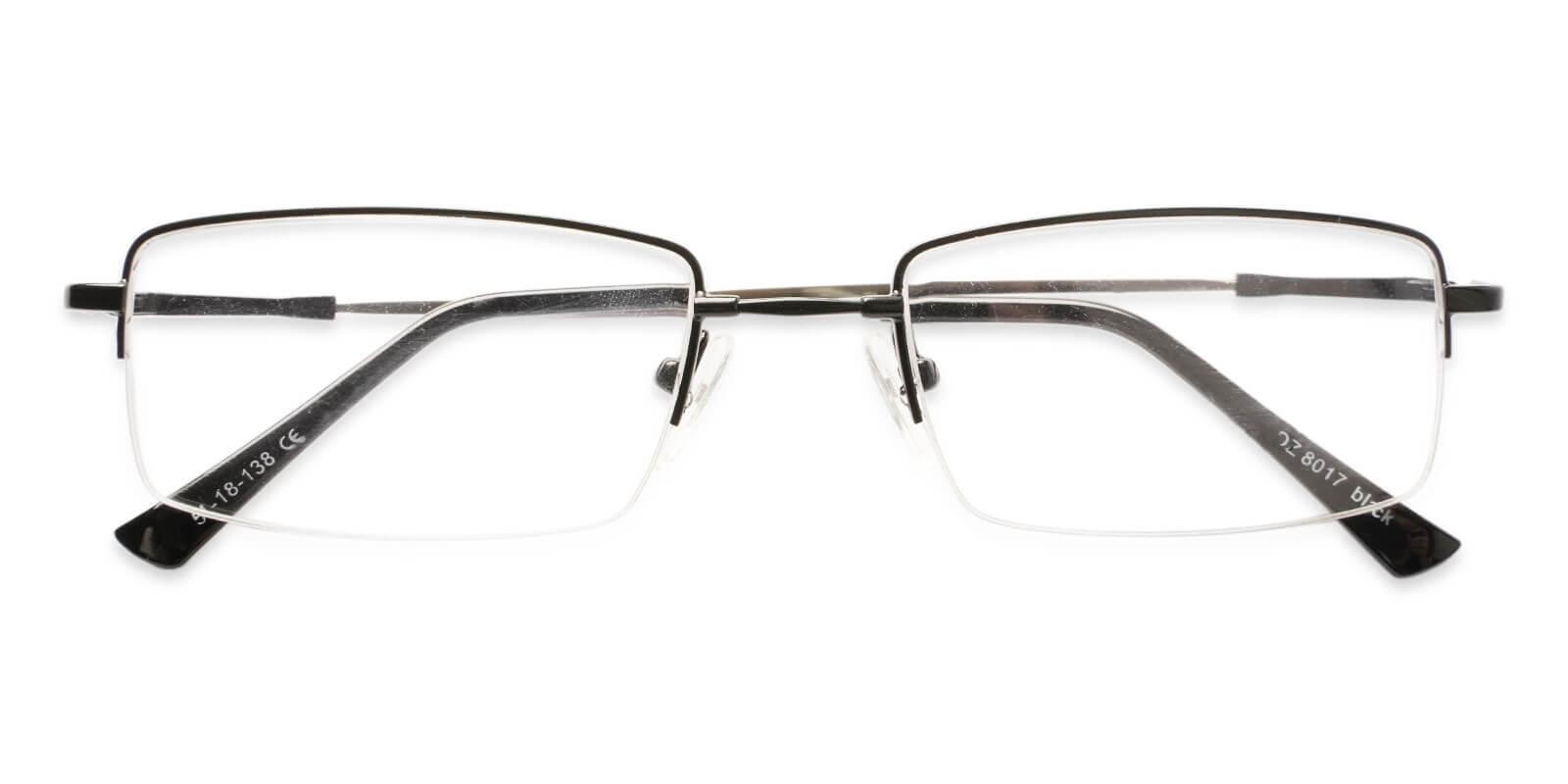 Ezra Black Metal Eyeglasses , NosePads Frames from ABBE Glasses