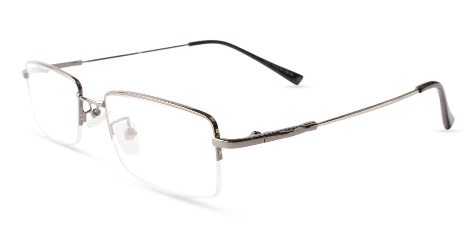 Ezra Gun Metal Eyeglasses , NosePads Frames from ABBE Glasses