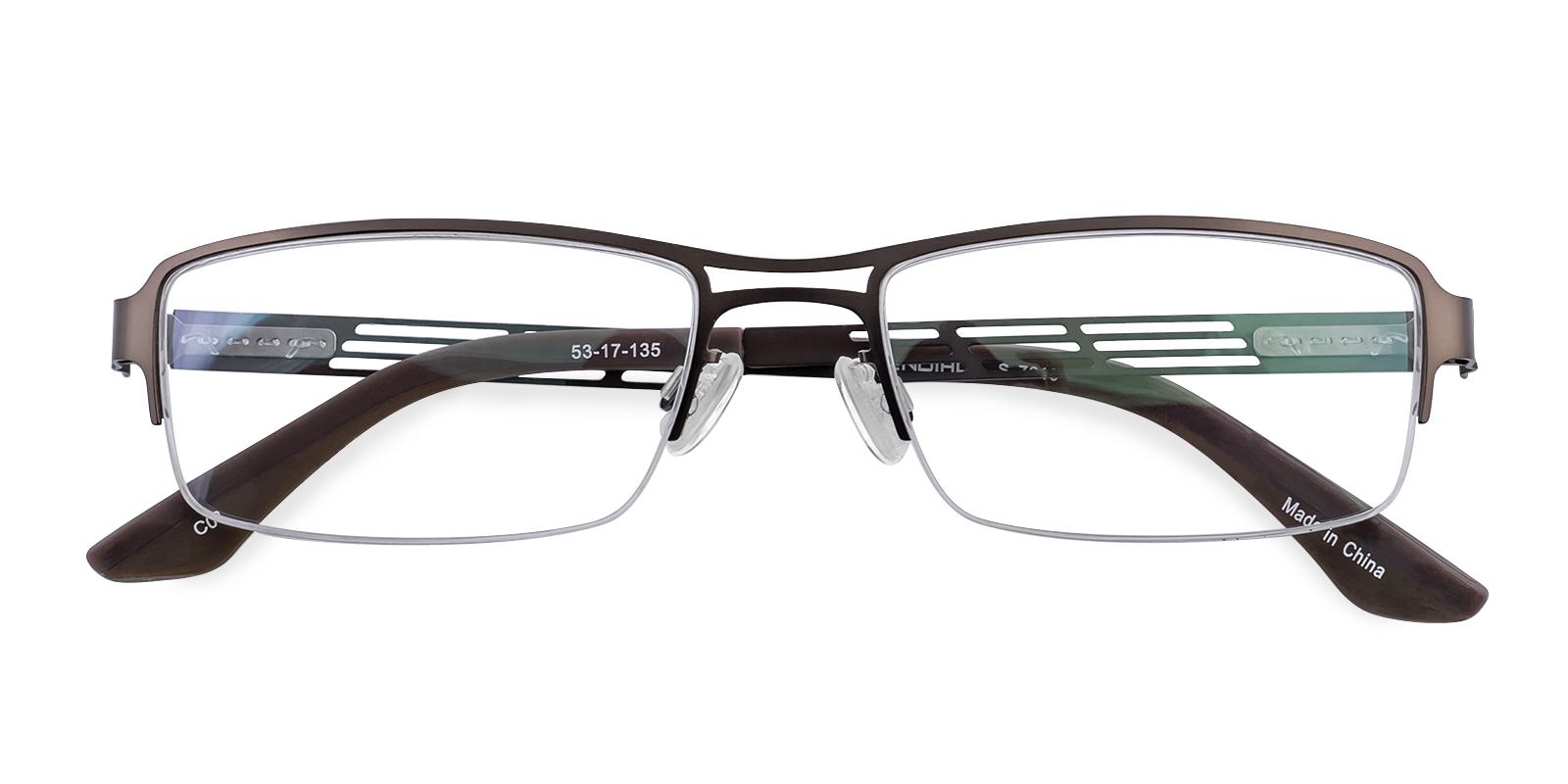 Caleb Brown Metal Eyeglasses , NosePads Frames from ABBE Glasses