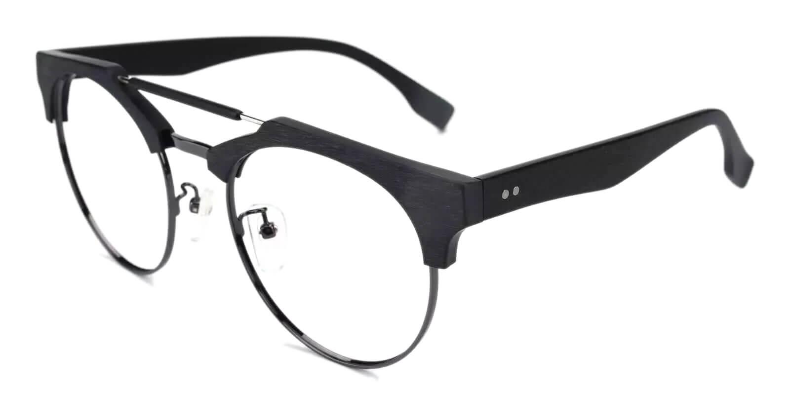 Orbisonia Black Combination Eyeglasses , NosePads Frames from ABBE Glasses