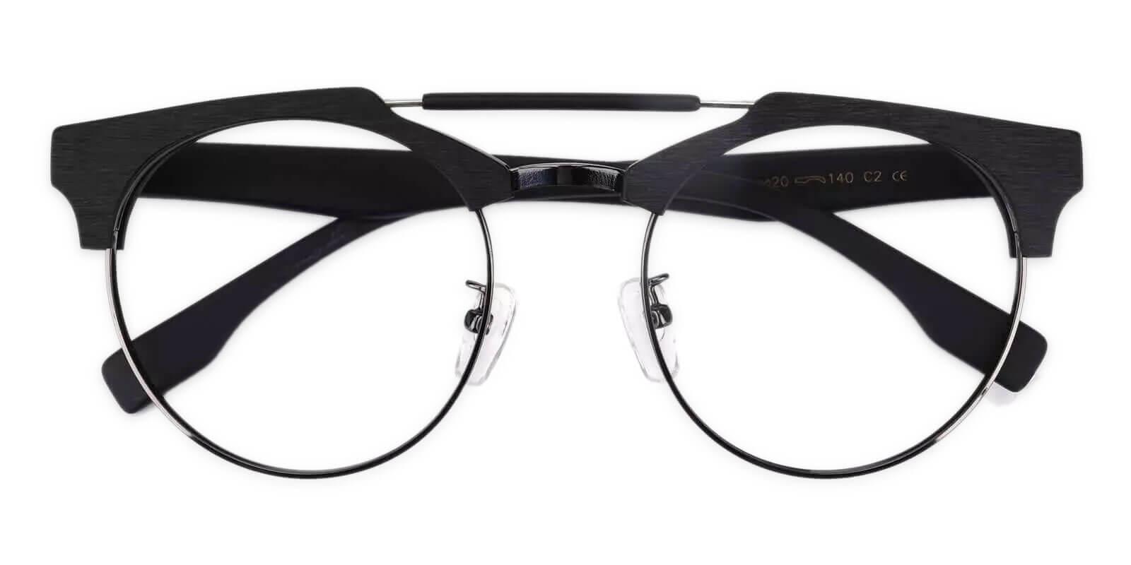 Orbisonia Black Combination Eyeglasses , NosePads Frames from ABBE Glasses