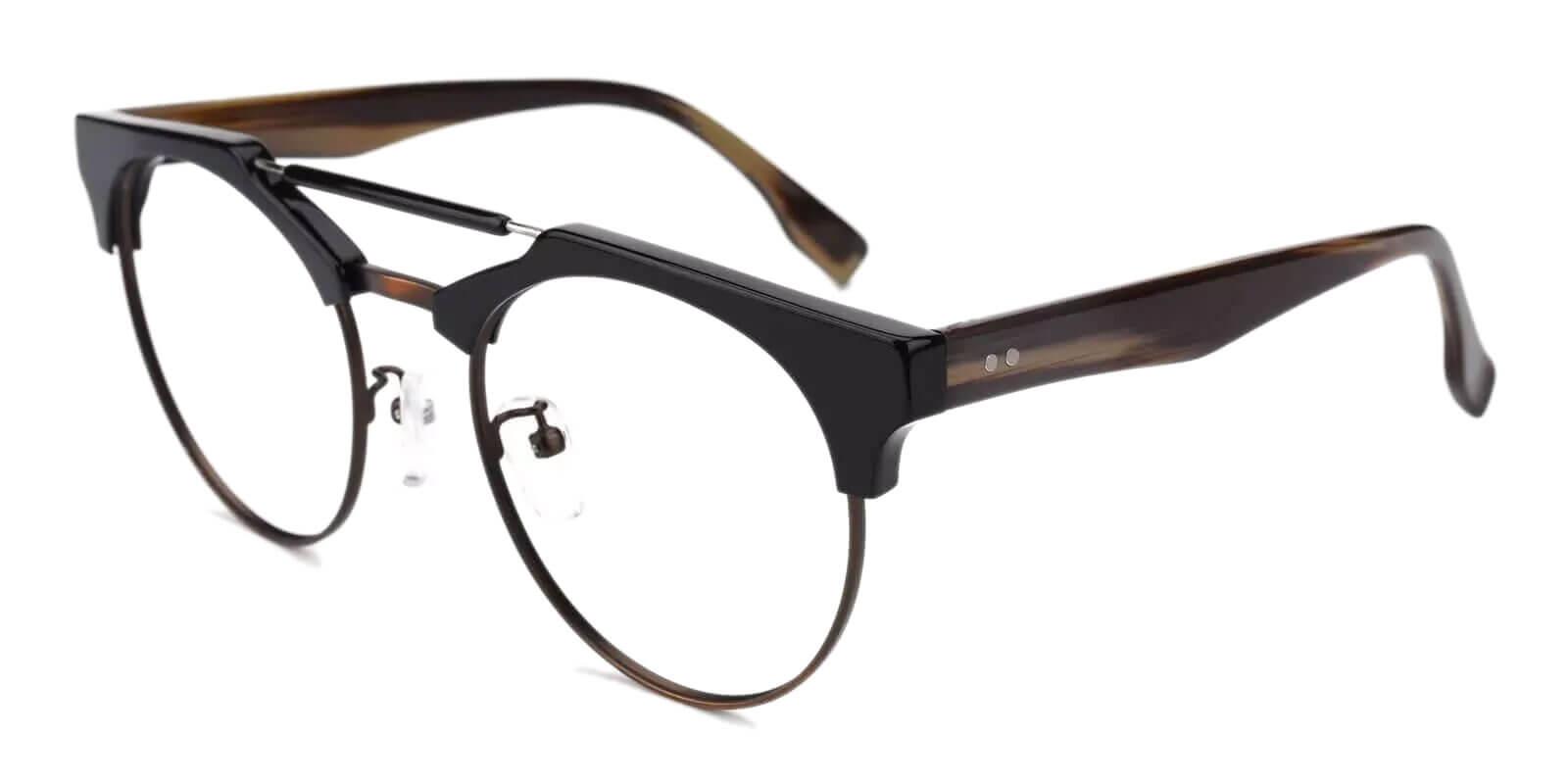 Orbisonia Brown Combination Eyeglasses , NosePads Frames from ABBE Glasses