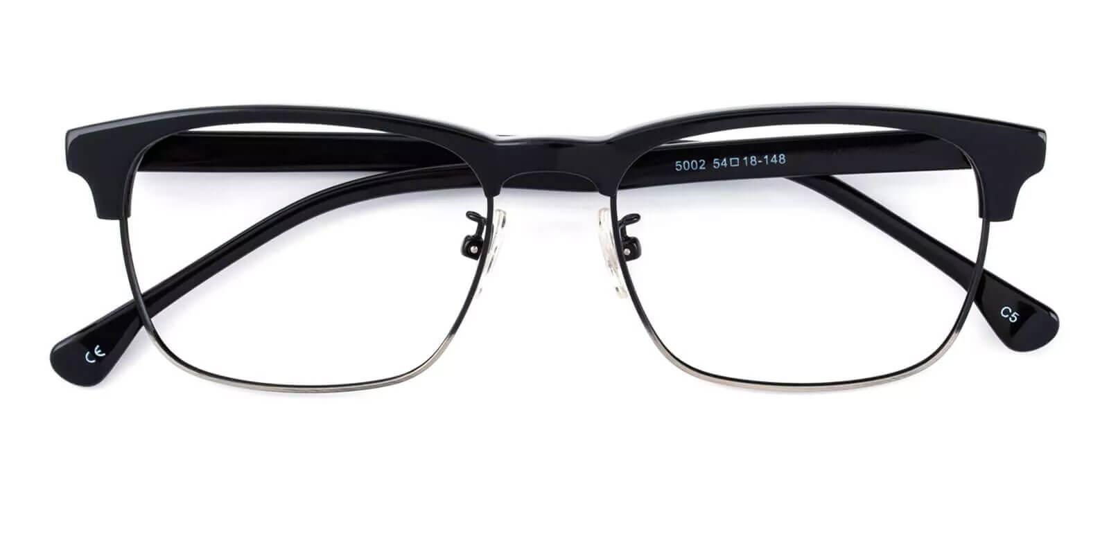 Joseph Black Combination Eyeglasses , NosePads Frames from ABBE Glasses
