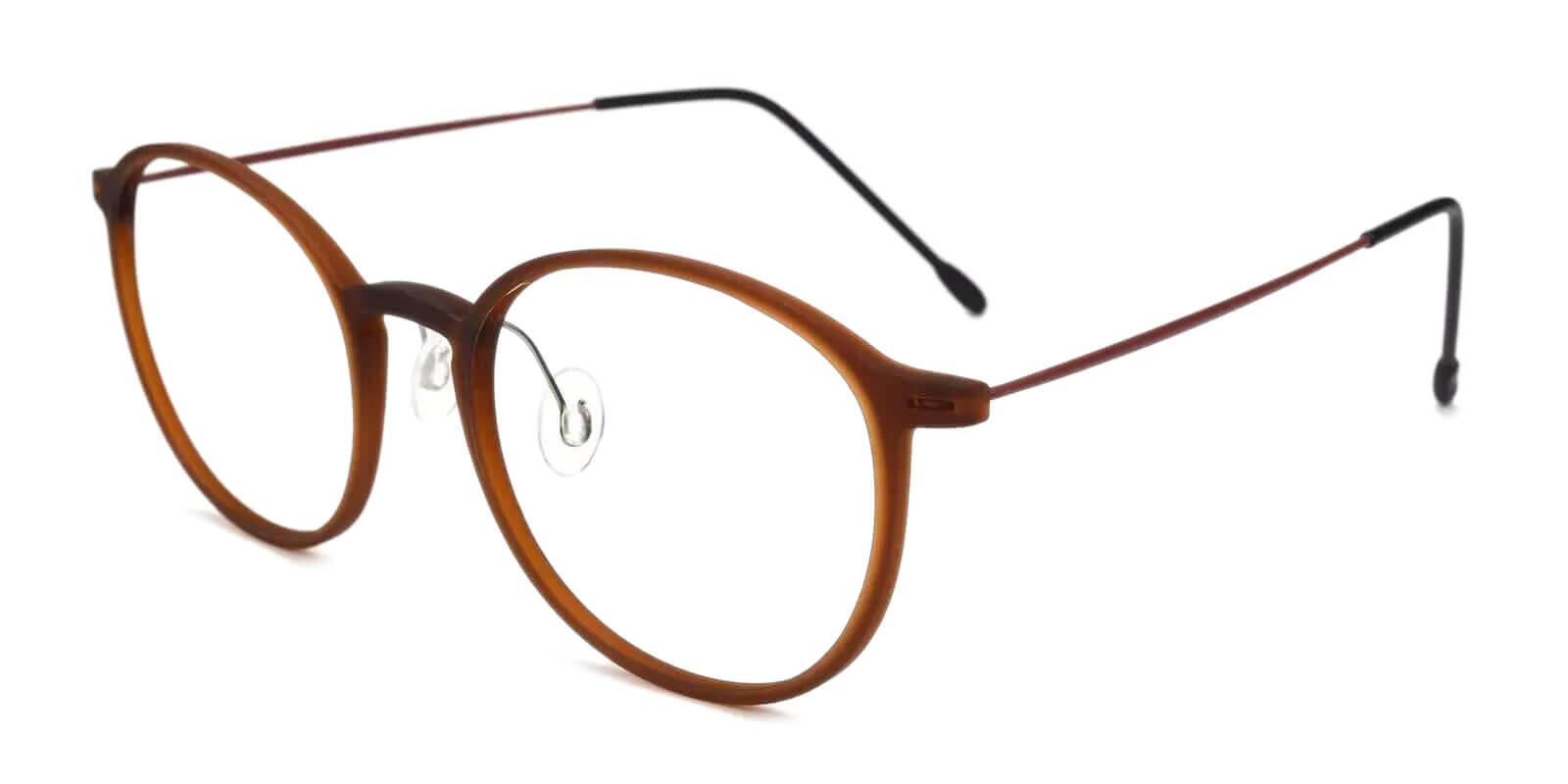 Yoga Brown Combination Eyeglasses , Lightweight , NosePads Frames from ABBE Glasses