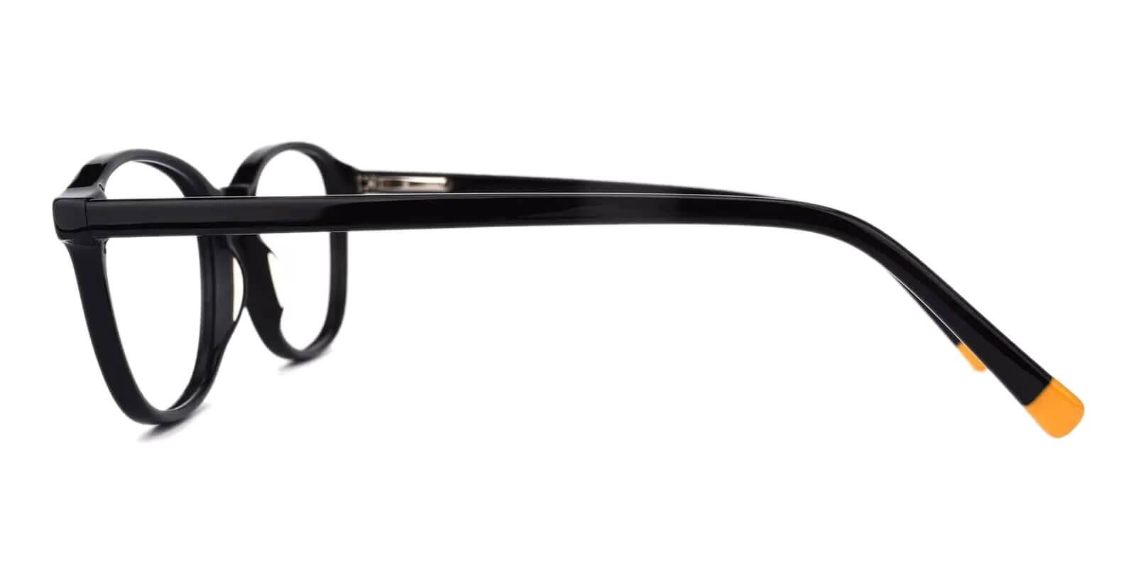 Brunei Black Acetate Eyeglasses , SpringHinges , UniversalBridgeFit Frames from ABBE Glasses