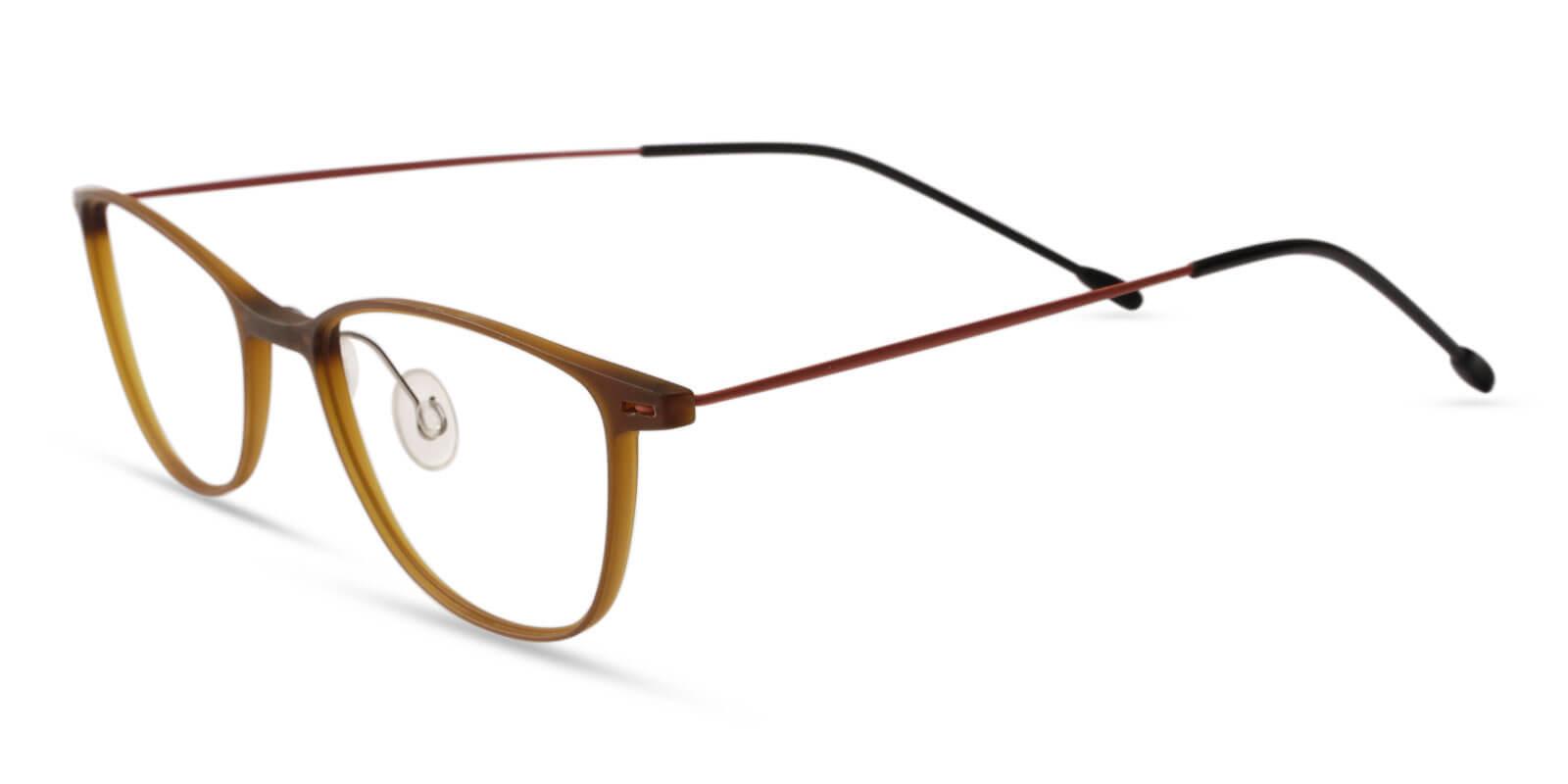 Nigeria Brown Combination Eyeglasses , Lightweight , NosePads Frames from ABBE Glasses