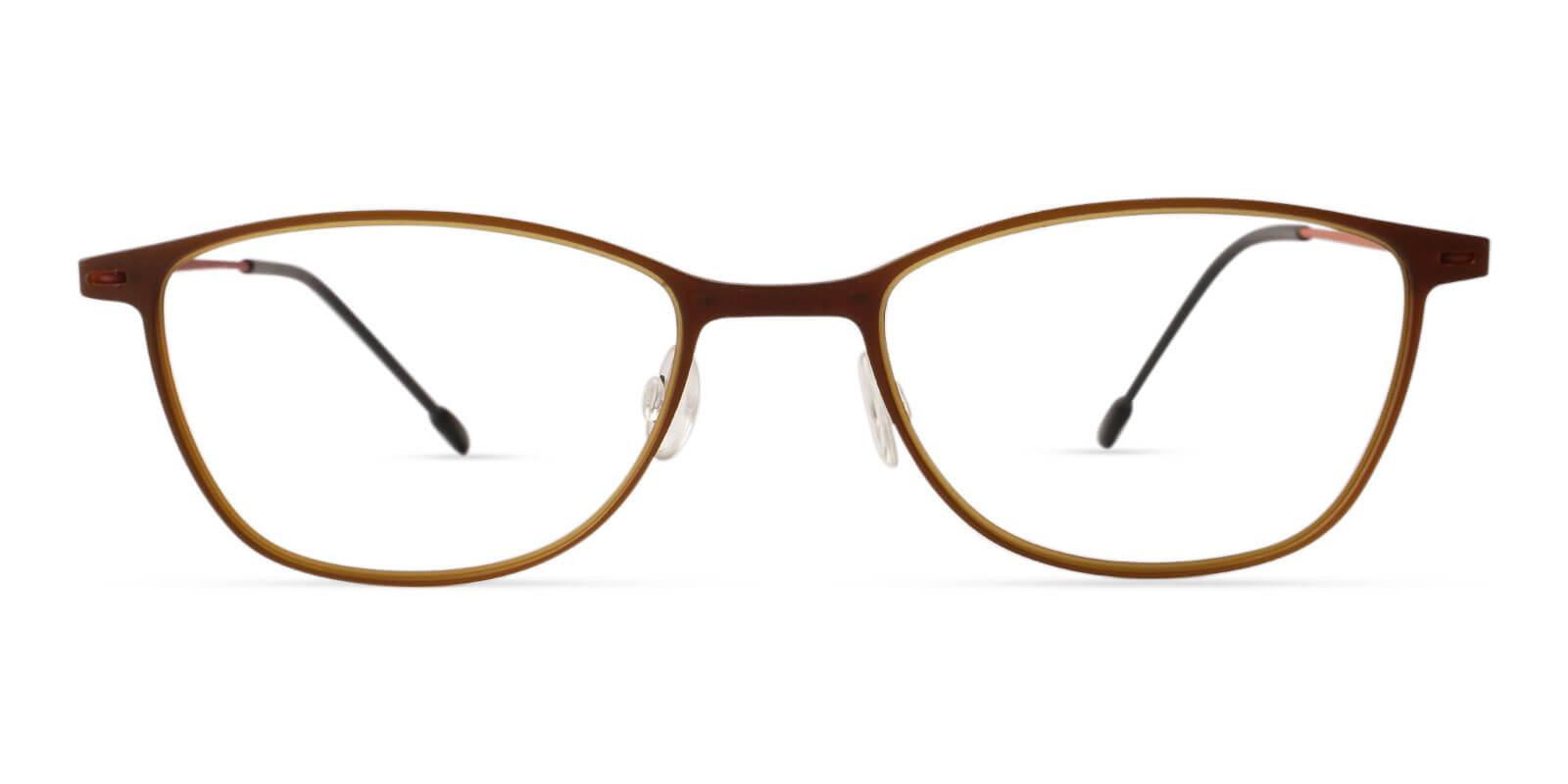 Nigeria Brown Combination Eyeglasses , Lightweight , NosePads Frames from ABBE Glasses