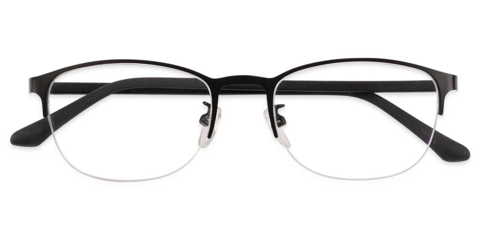 Bailey Black Metal Eyeglasses , NosePads Frames from ABBE Glasses