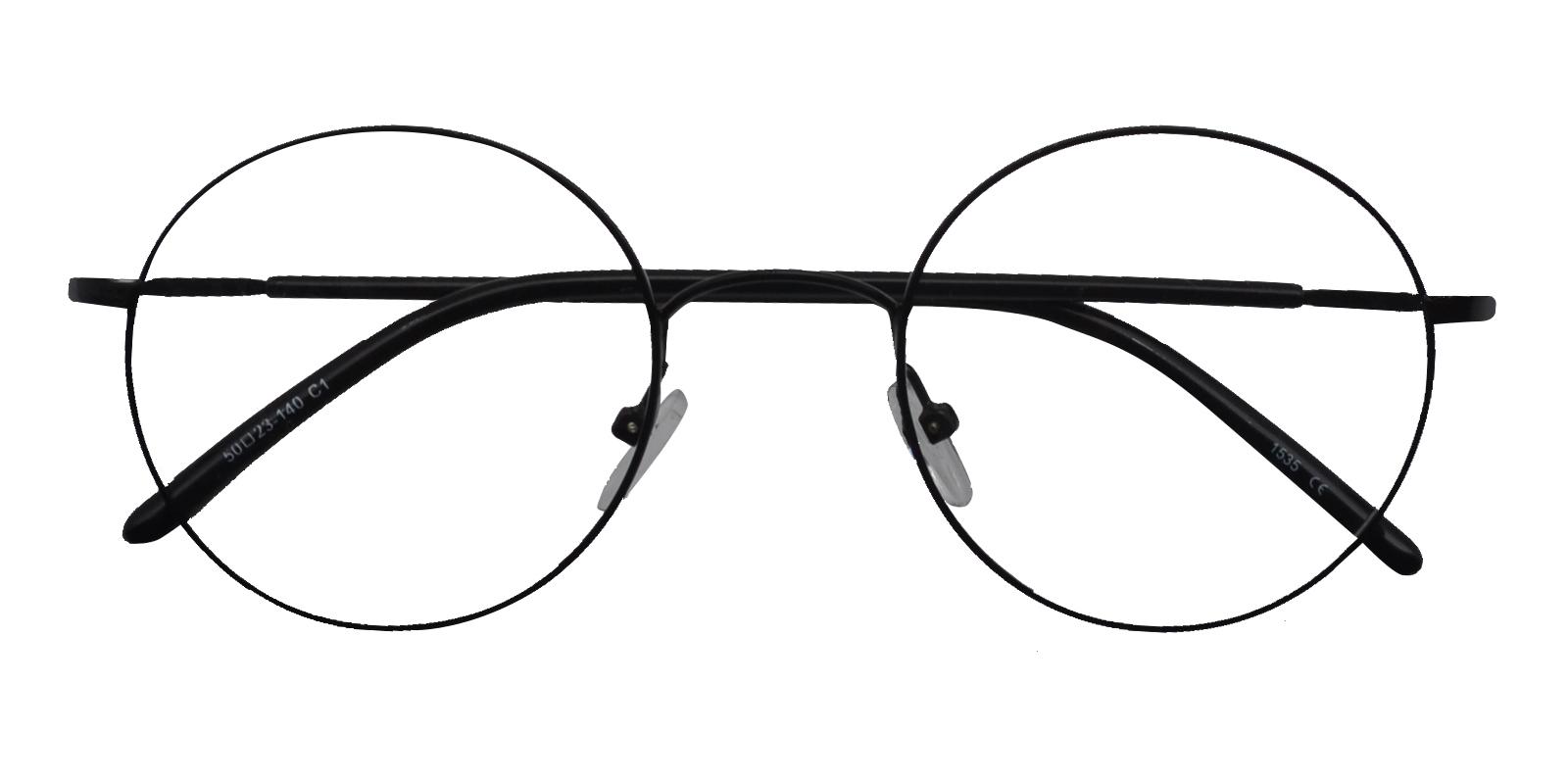 Faith Black Metal Eyeglasses , Lightweight , NosePads Frames from ABBE Glasses
