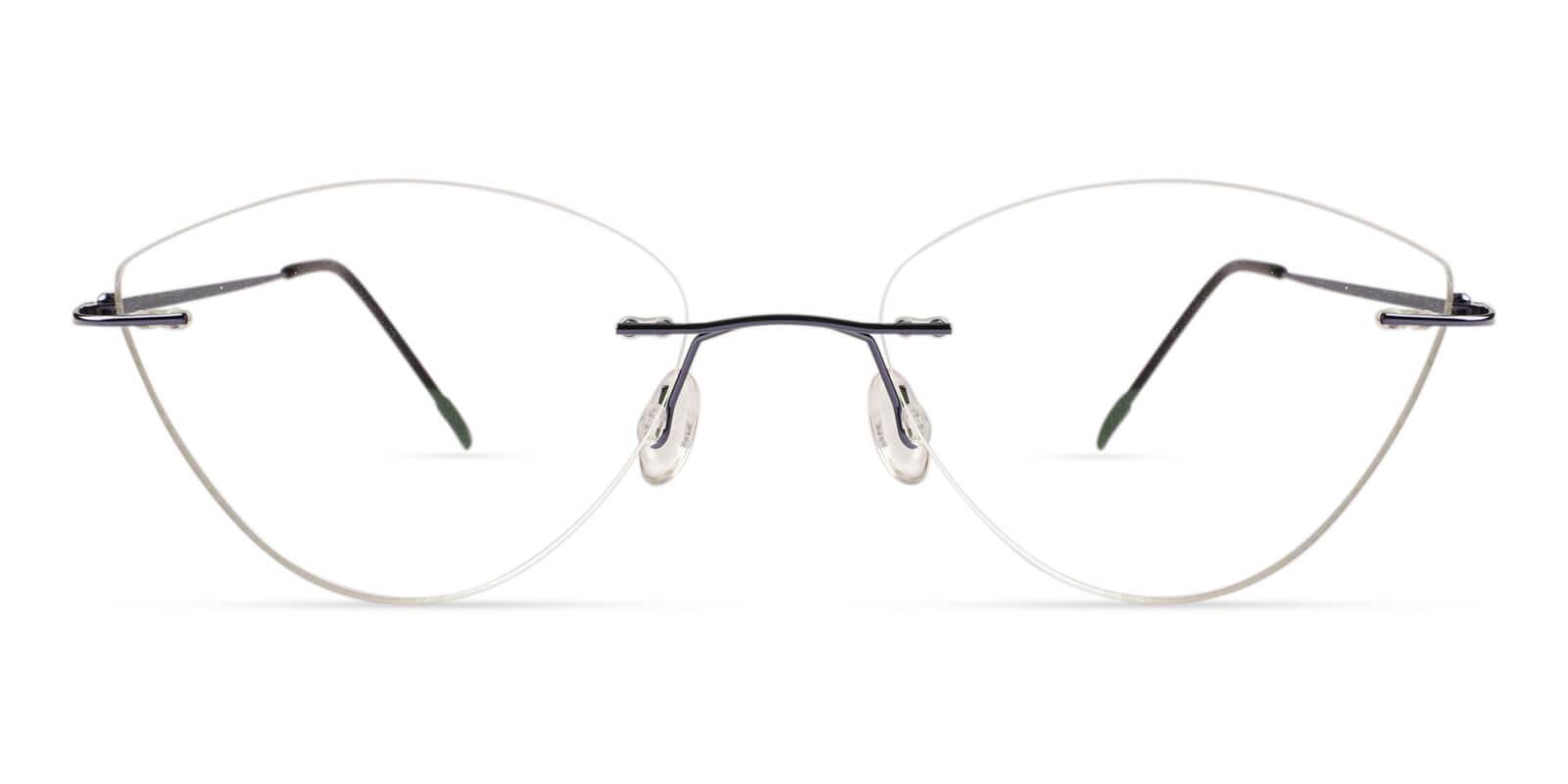 Congo Blue Metal Eyeglasses , NosePads Frames from ABBE Glasses