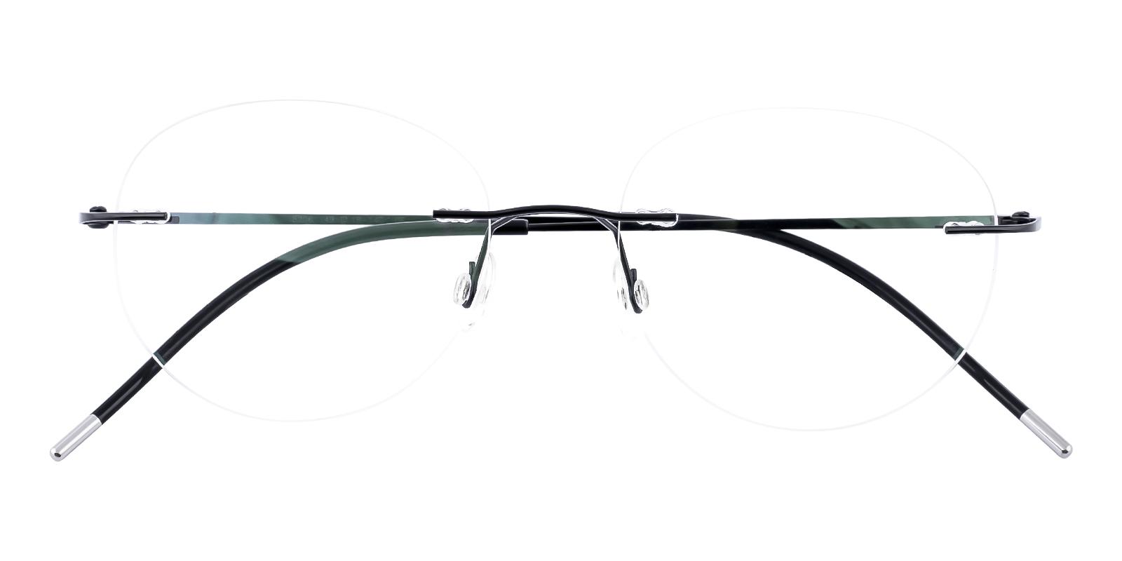 Eritrea Black Metal Eyeglasses , NosePads Frames from ABBE Glasses