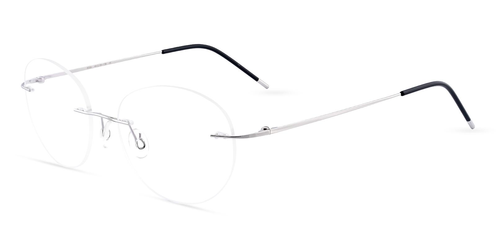 Eritrea Silver Metal Eyeglasses , NosePads Frames from ABBE Glasses