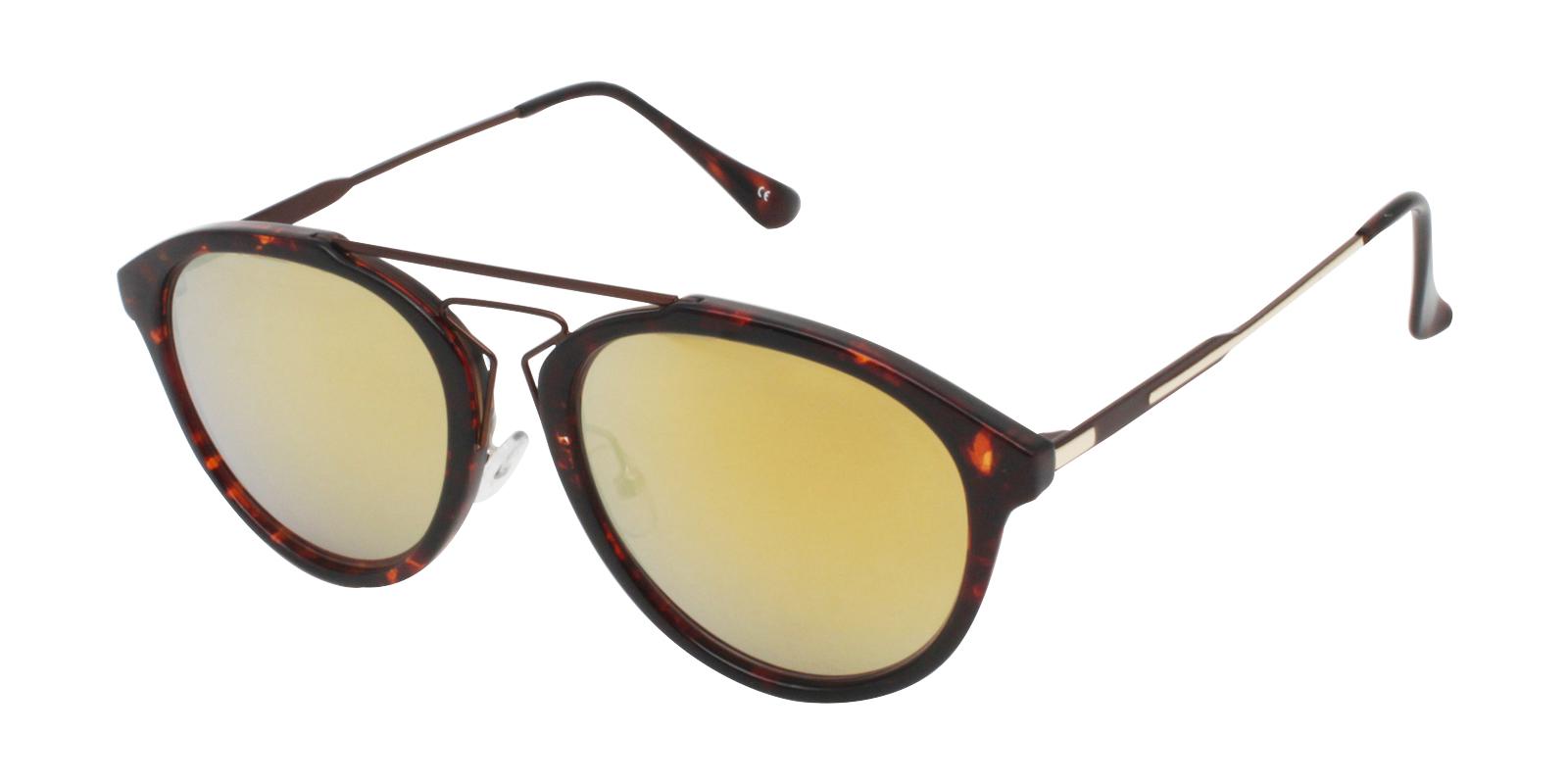 Madeline Tortoise Metal , Combination , TR Sunglasses , NosePads Frames from ABBE Glasses