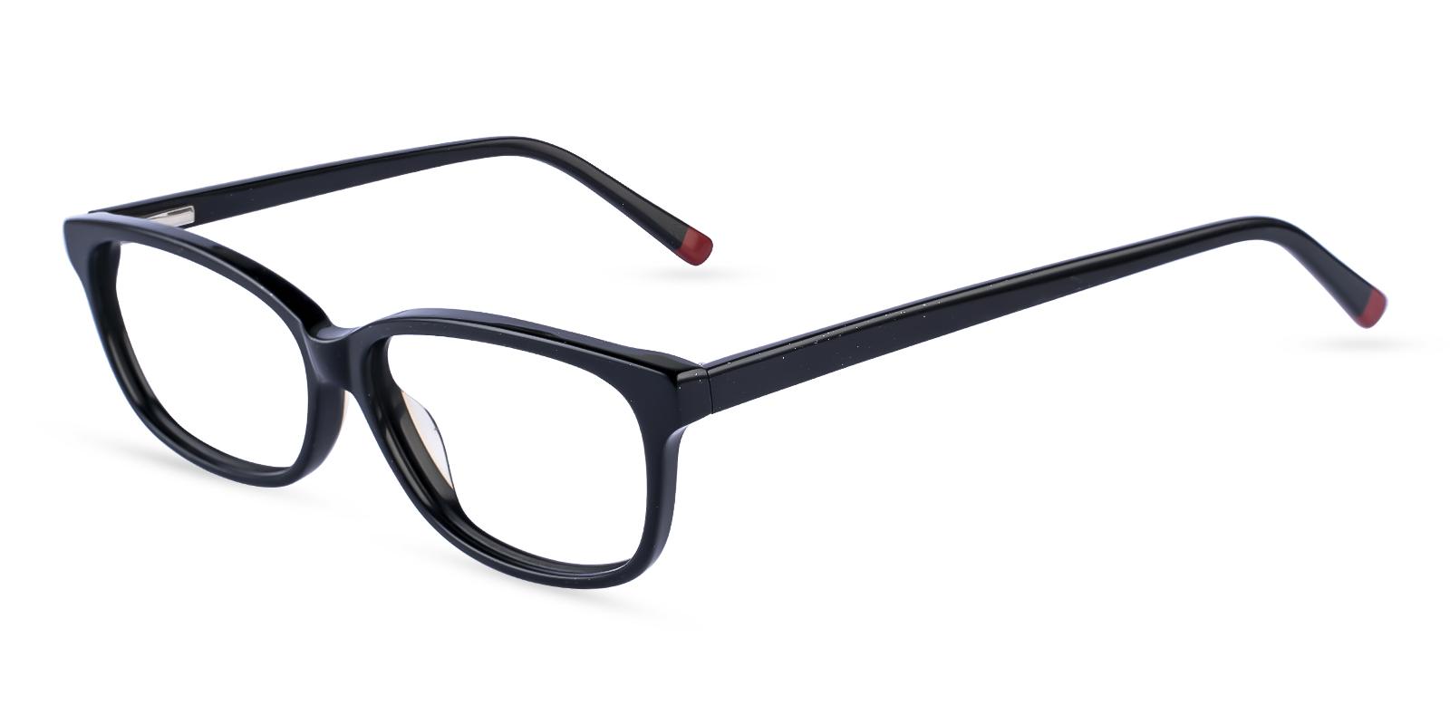 Cyprus Black Acetate SpringHinges , UniversalBridgeFit , Eyeglasses Frames from ABBE Glasses
