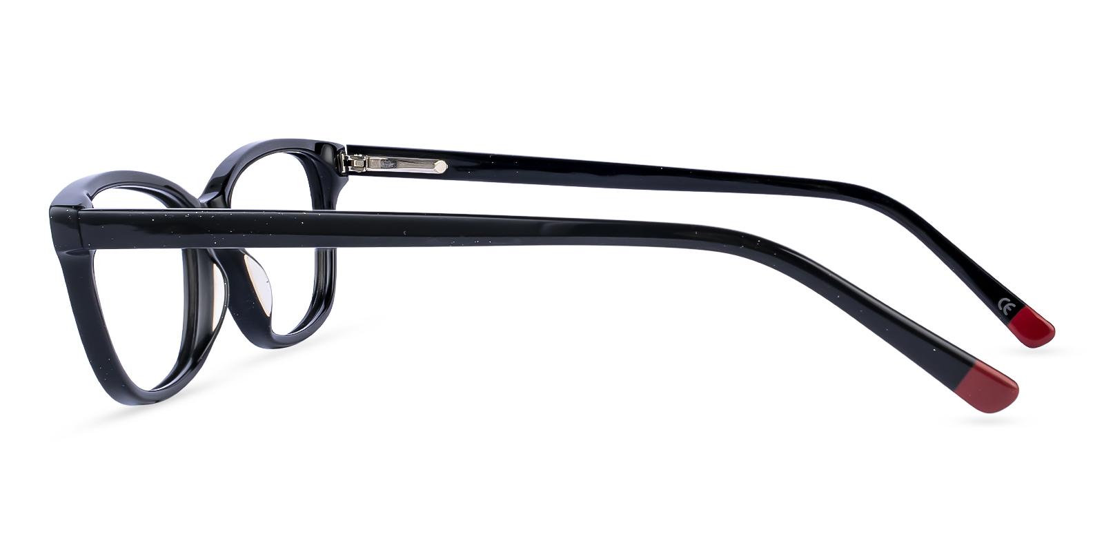 Cyprus Black Acetate Eyeglasses , SpringHinges , UniversalBridgeFit Frames from ABBE Glasses