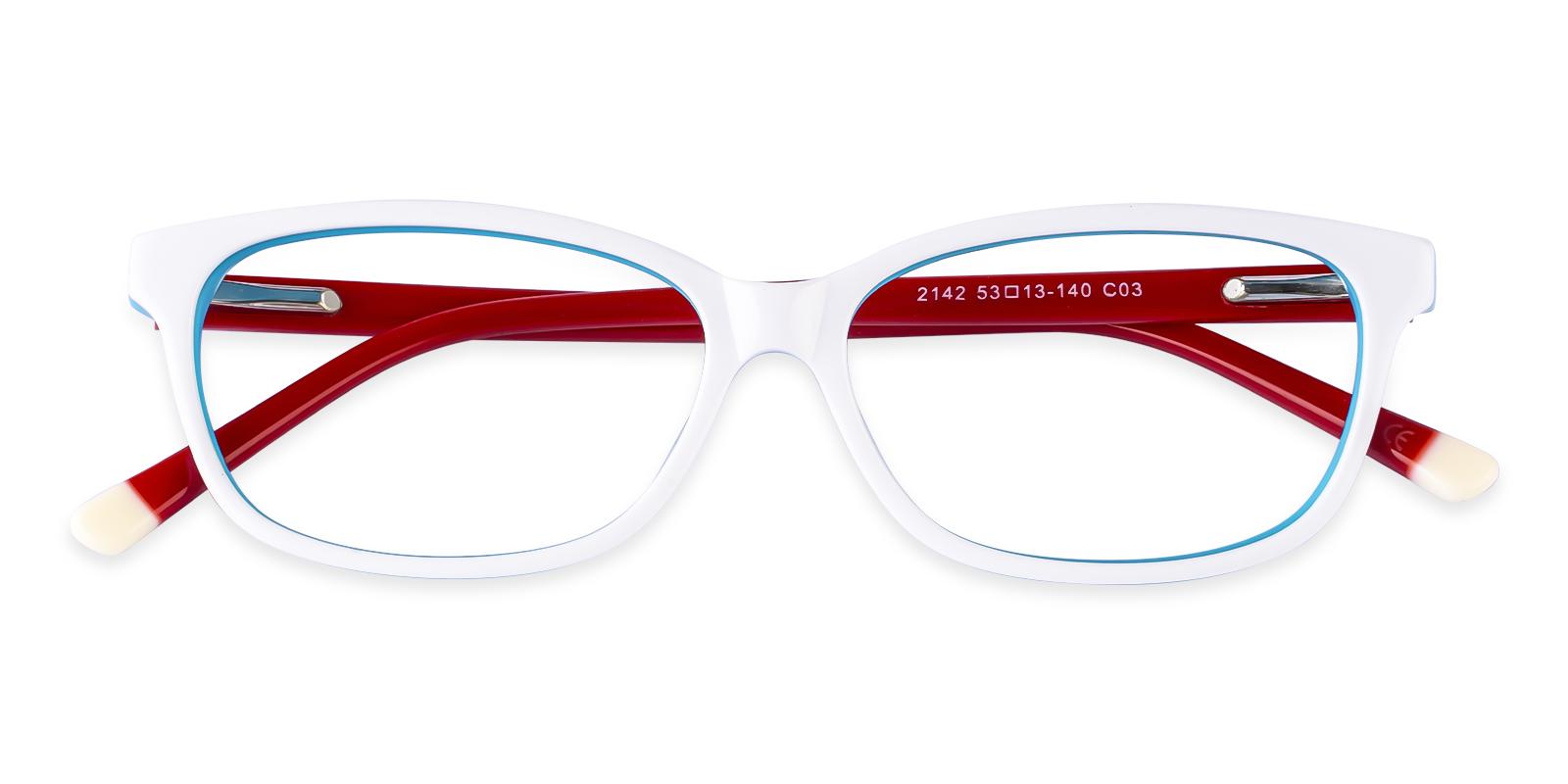 Cyprus White Acetate Eyeglasses , SpringHinges , UniversalBridgeFit Frames from ABBE Glasses
