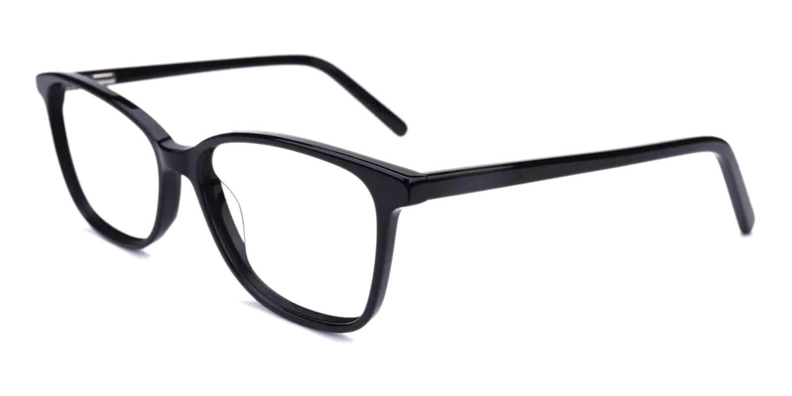 Belize Black Acetate Eyeglasses , SpringHinges , UniversalBridgeFit Frames from ABBE Glasses