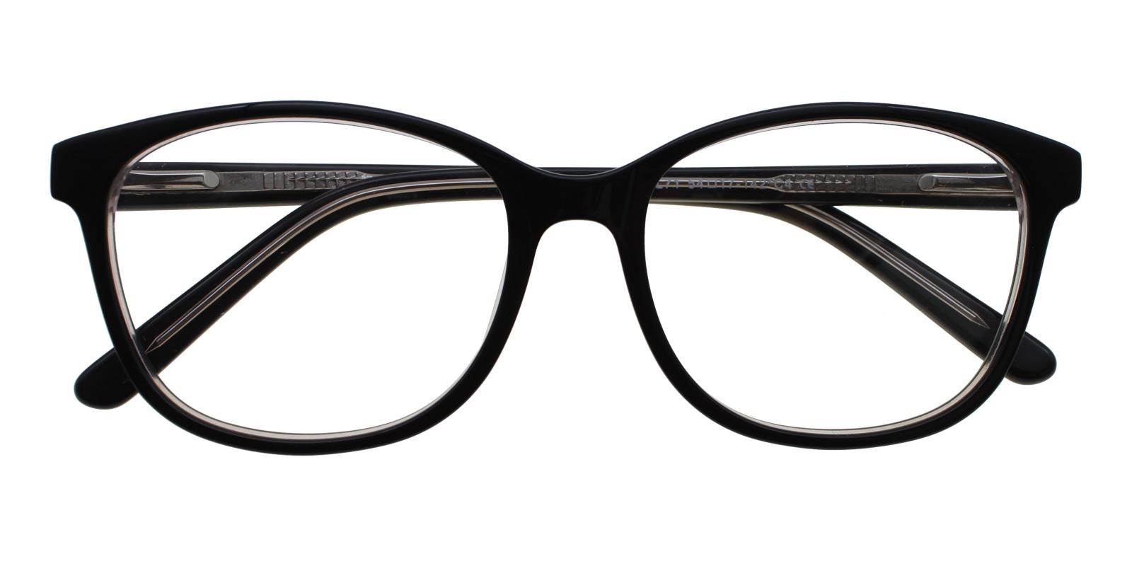Bolivia Black Acetate Eyeglasses , SpringHinges , UniversalBridgeFit Frames from ABBE Glasses