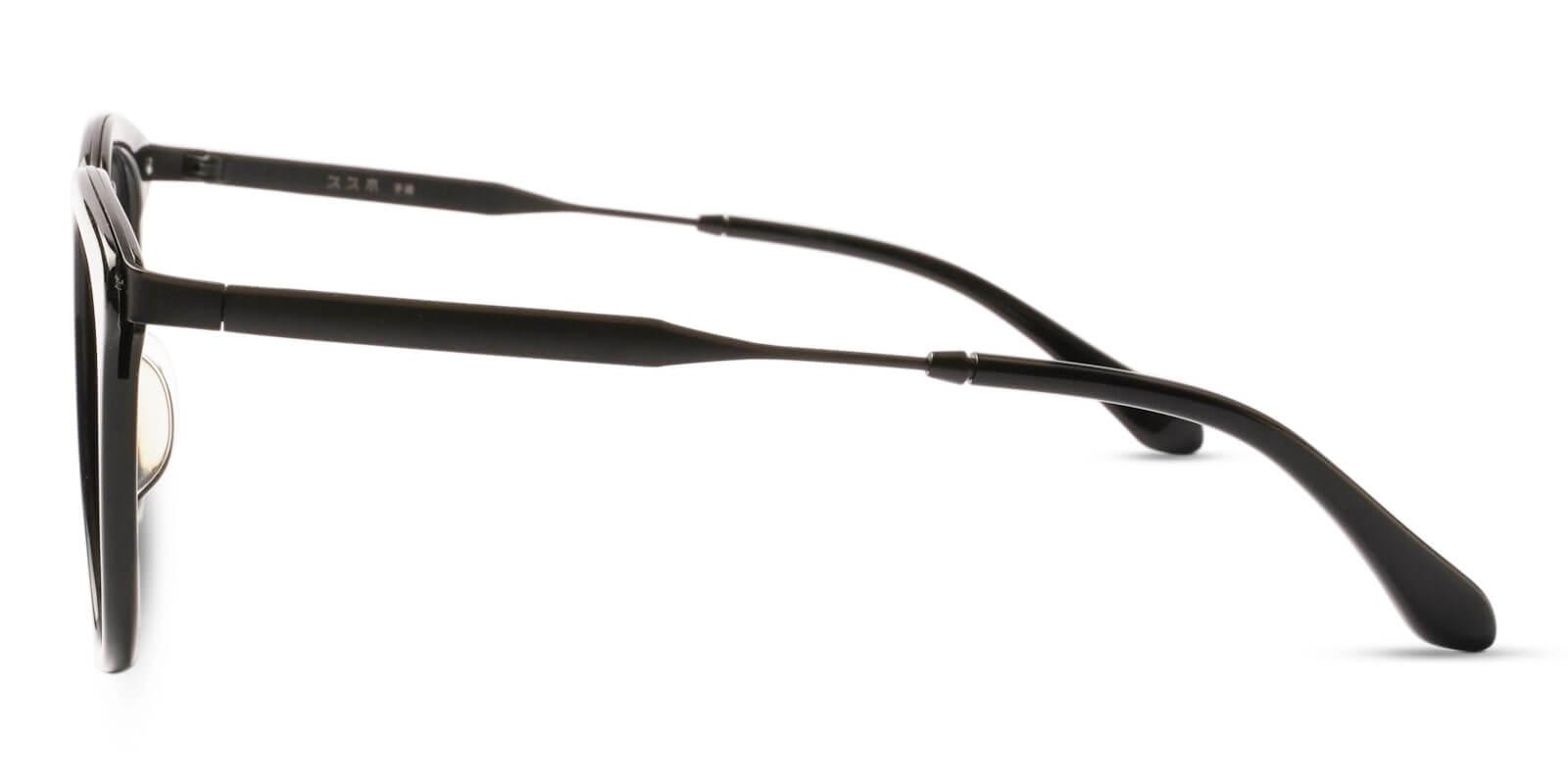 Burundi Black Acetate , Metal Eyeglasses , UniversalBridgeFit Frames from ABBE Glasses