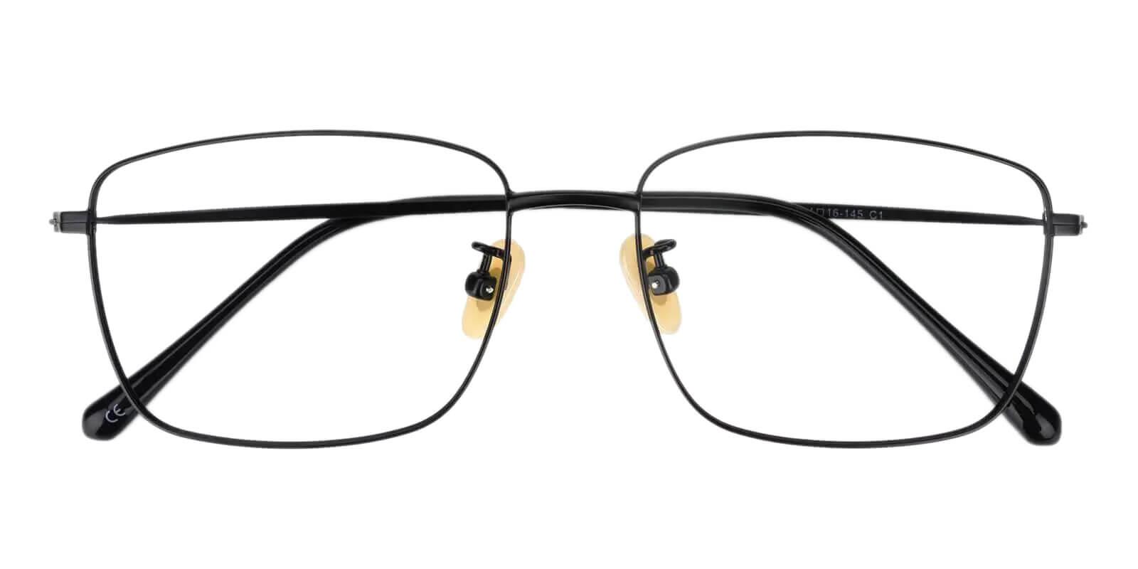 Morocco Black Titanium Eyeglasses , Lightweight , NosePads Frames from ABBE Glasses