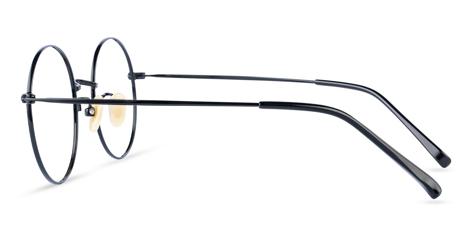 Zoe Black Titanium Eyeglasses , Lightweight , NosePads Frames from ABBE Glasses