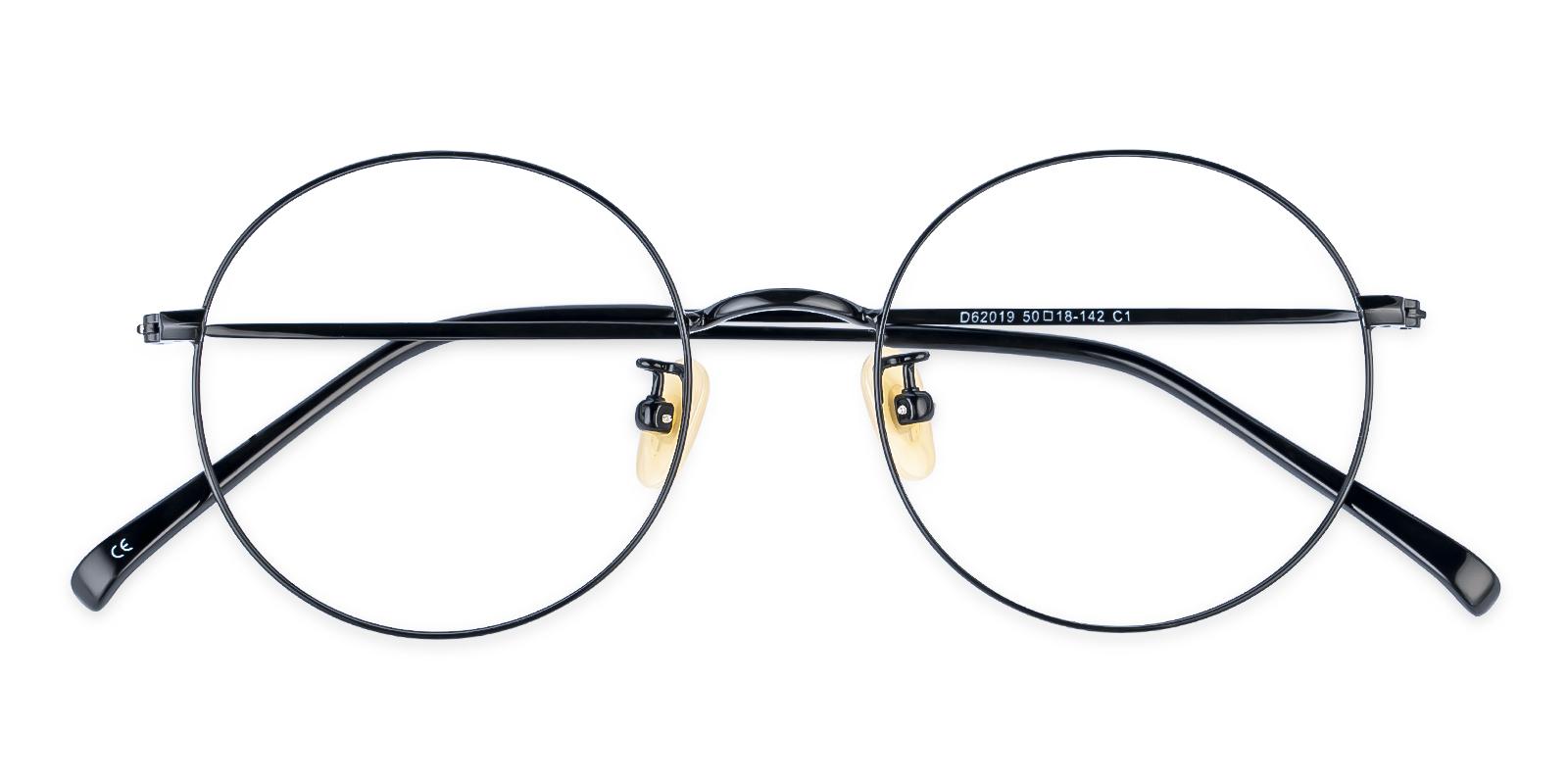 Zoe Black Titanium Eyeglasses , Lightweight , NosePads Frames from ABBE Glasses