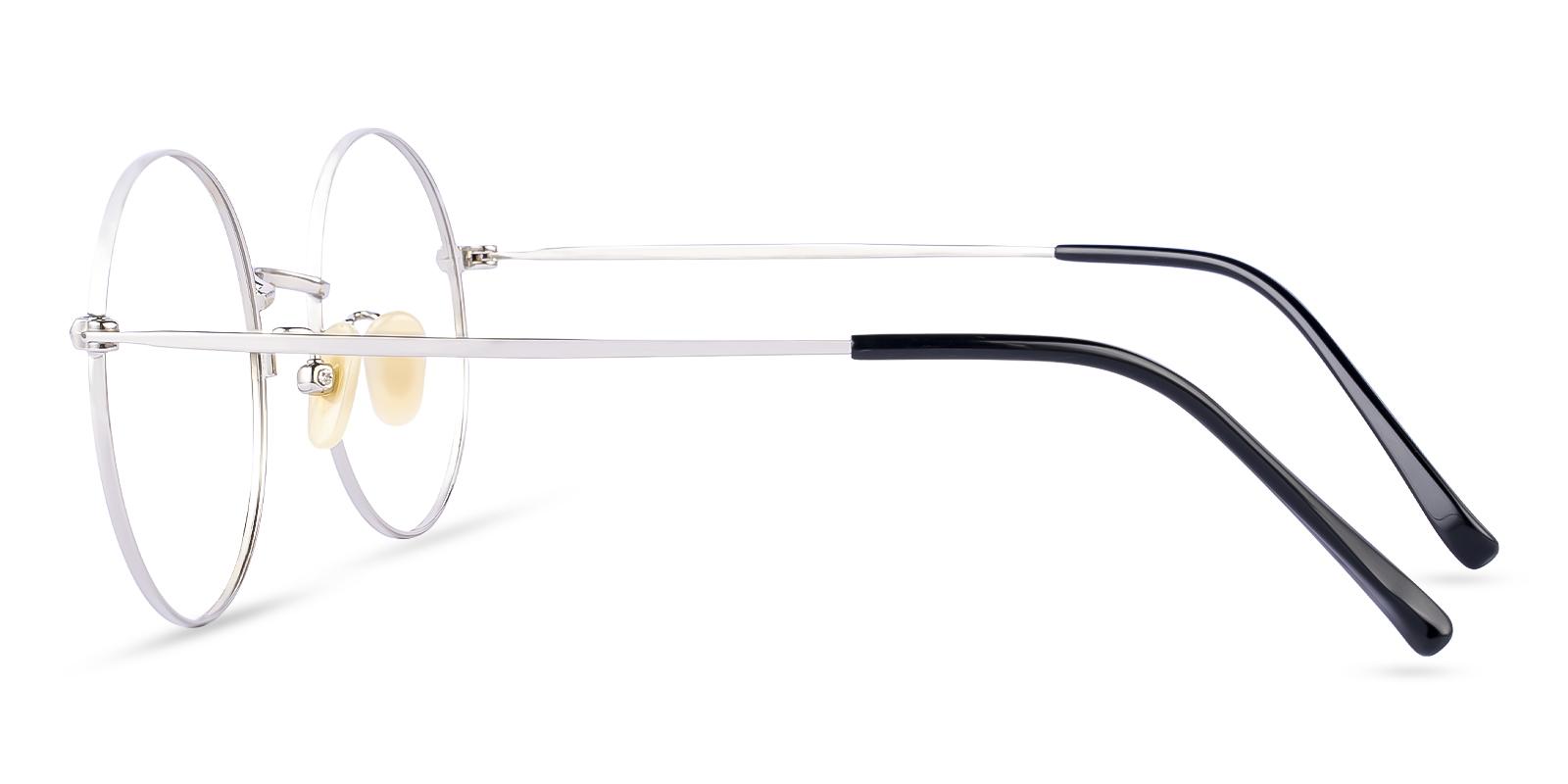 Zoe Silver Titanium Eyeglasses , Lightweight , NosePads Frames from ABBE Glasses