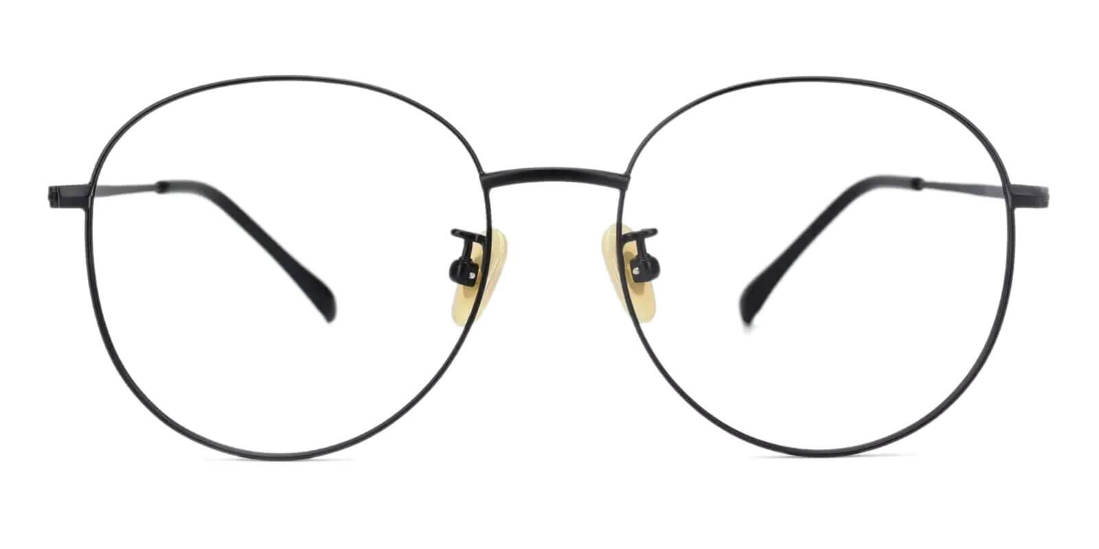 Mongolia Black Titanium Eyeglasses , Lightweight , NosePads Frames from ABBE Glasses