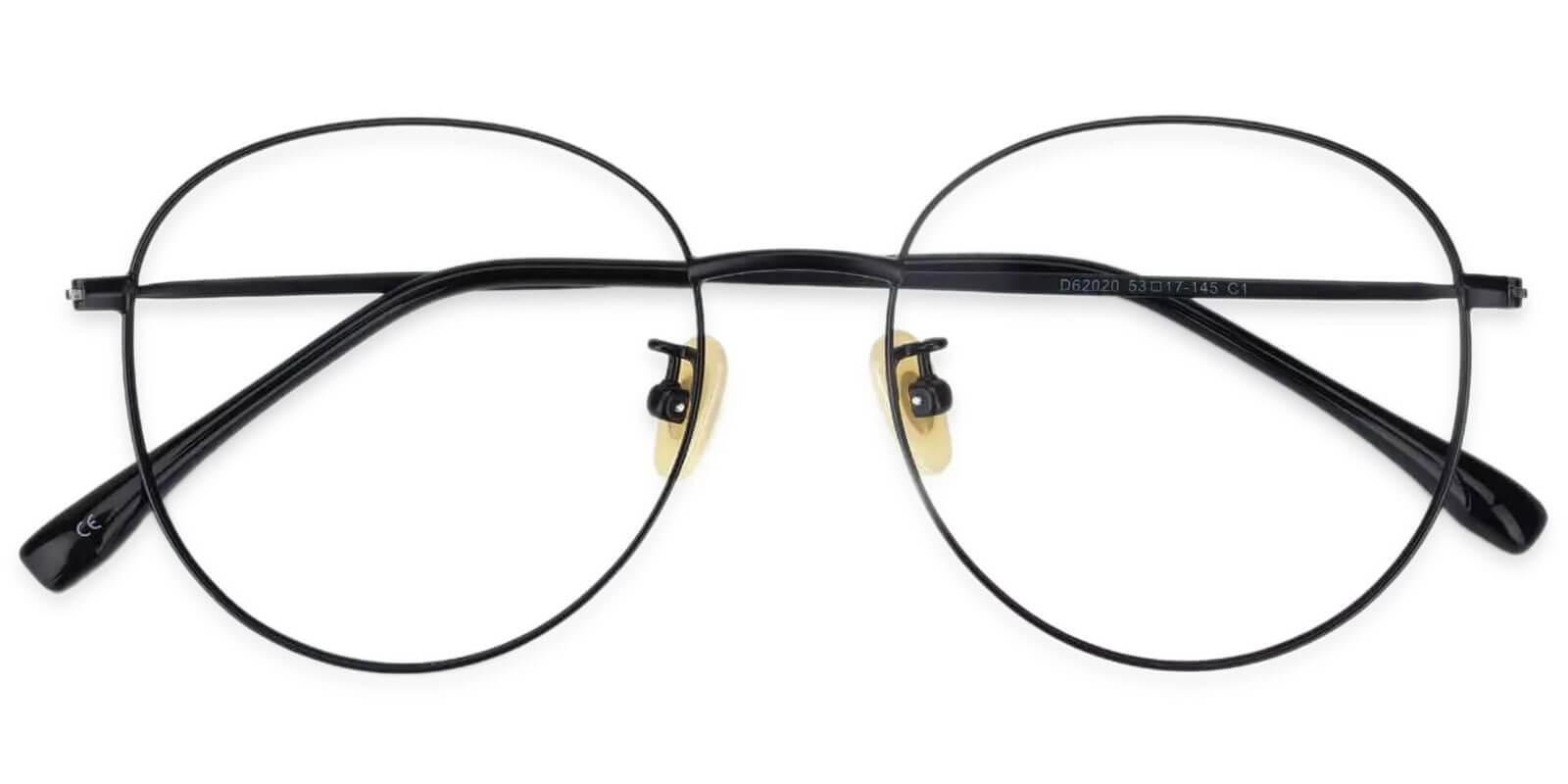 Mongolia Black Titanium Eyeglasses , Lightweight , NosePads Frames from ABBE Glasses