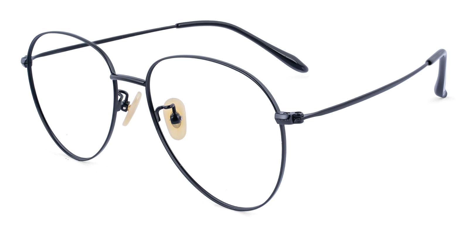 Nepal Black Titanium Eyeglasses , Lightweight , NosePads Frames from ABBE Glasses
