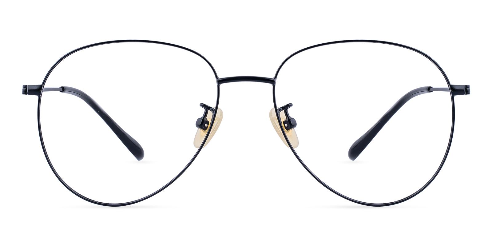 Nepal Black Titanium Eyeglasses , Lightweight , NosePads Frames from ABBE Glasses