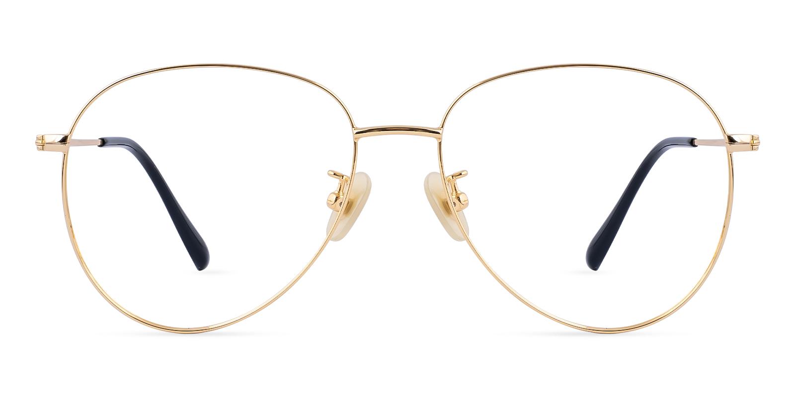 Nepal Gold Titanium Eyeglasses , Lightweight , NosePads Frames from ABBE Glasses
