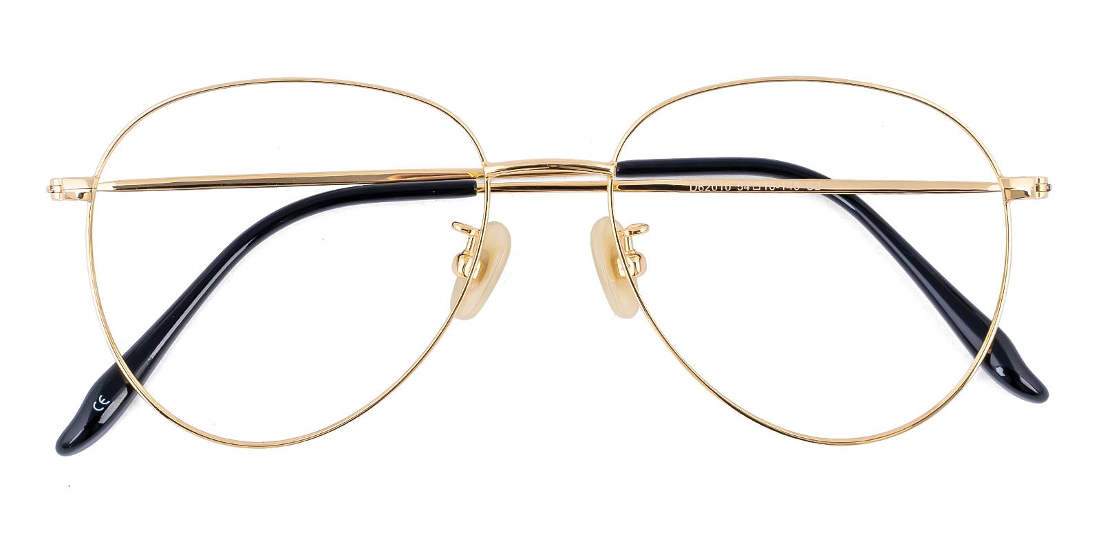 Nepal Gold Titanium Eyeglasses , Lightweight , NosePads Frames from ABBE Glasses