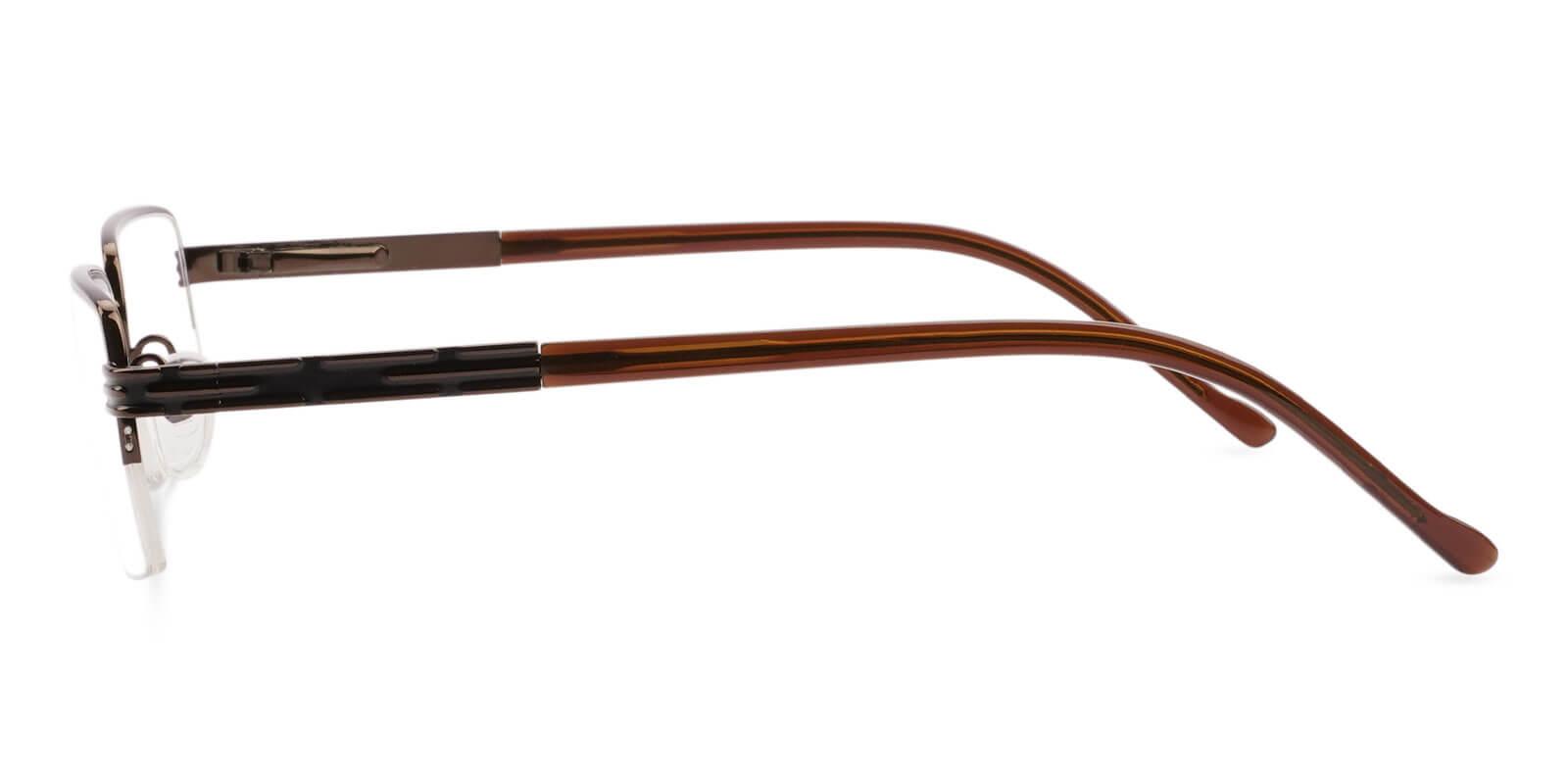 Nicaragua Brown Metal Eyeglasses , NosePads , SpringHinges Frames from ABBE Glasses