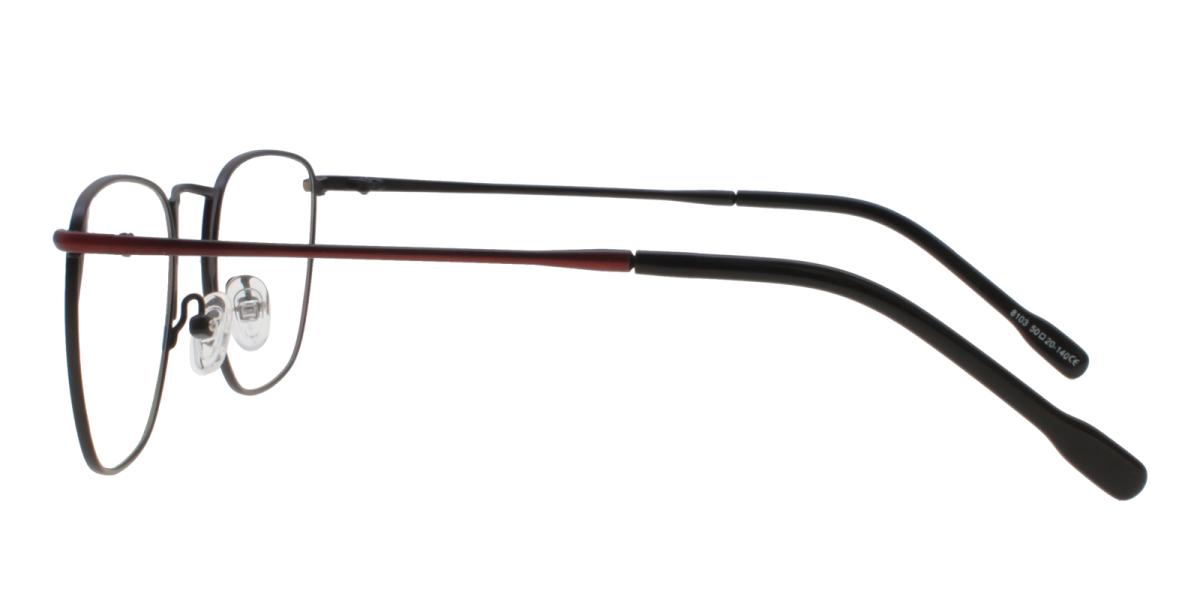 Square Eyeglasses 181225014 Red Metal Eyeglasses , NosePads Frames from ABBE Glasses