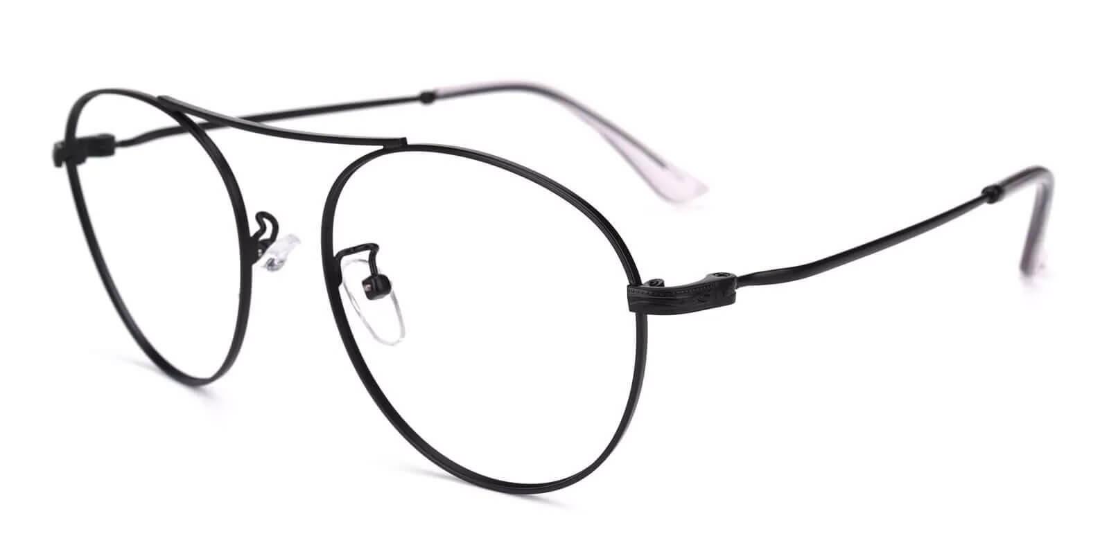 Chloe Black Metal Eyeglasses , NosePads Frames from ABBE Glasses