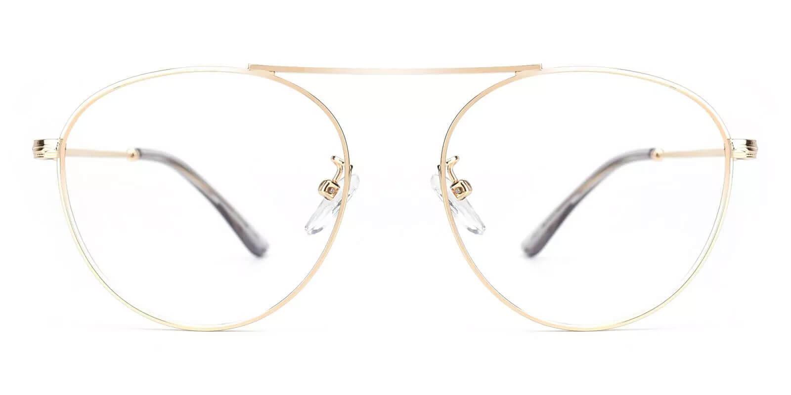 Chloe Gold Metal Eyeglasses , NosePads Frames from ABBE Glasses