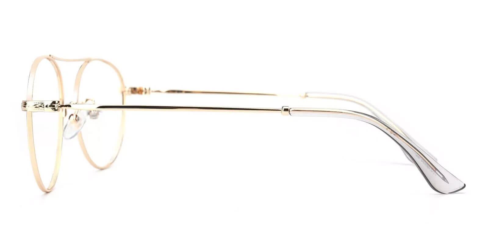 Chloe Gold Metal Eyeglasses , NosePads Frames from ABBE Glasses
