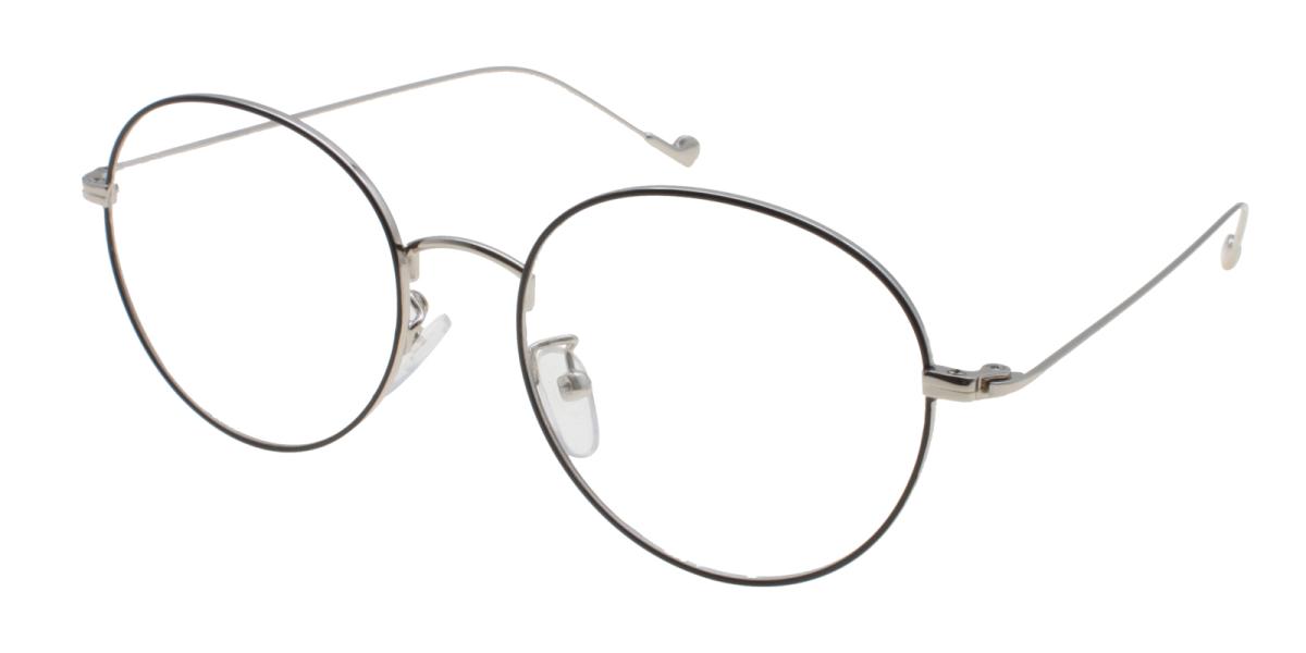 Jamaica Black Metal Eyeglasses , Lightweight , NosePads Frames from ABBE Glasses