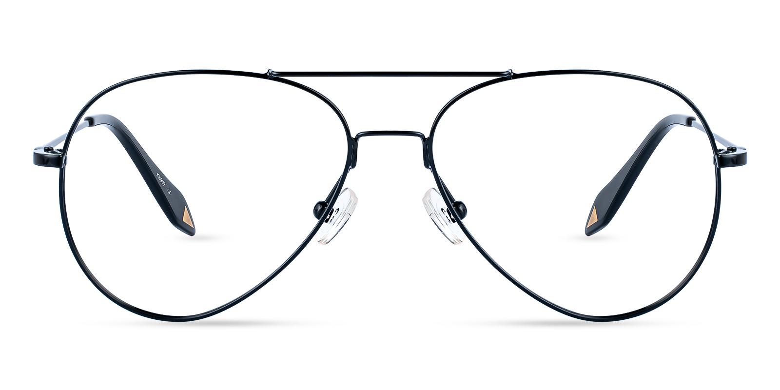 Malawi Black Metal Eyeglasses , NosePads Frames from ABBE Glasses
